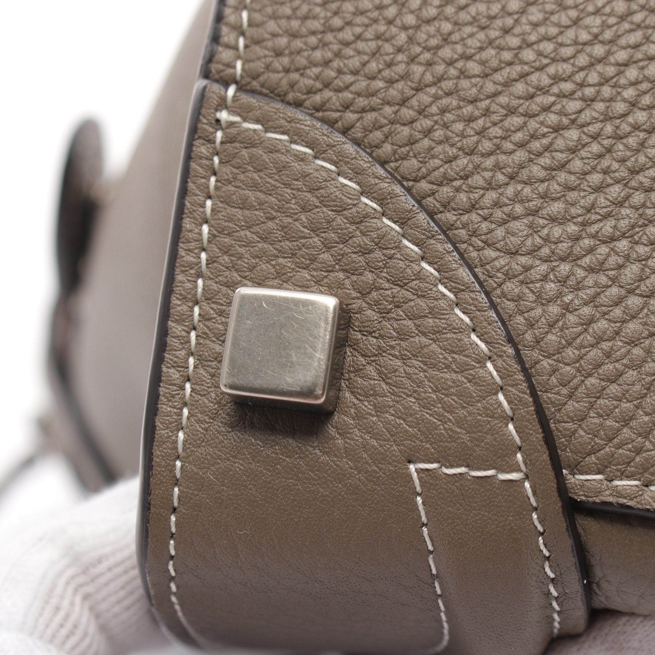 Celine Celine Luggage Micro Shopper Handbag Tote Bag Leather Gray Size ONE SIZE - 6 Thumbnail