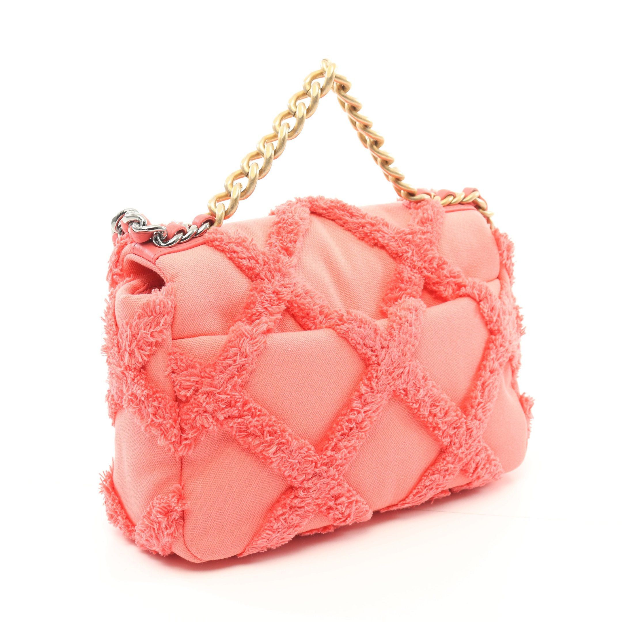 Chanel Chanel 19 Dizeneuf Matelasse Chain Shoulder Bag Canvas Coral Pink Combination Metal Fittings Size ONE SIZE - 2 Thumbnail