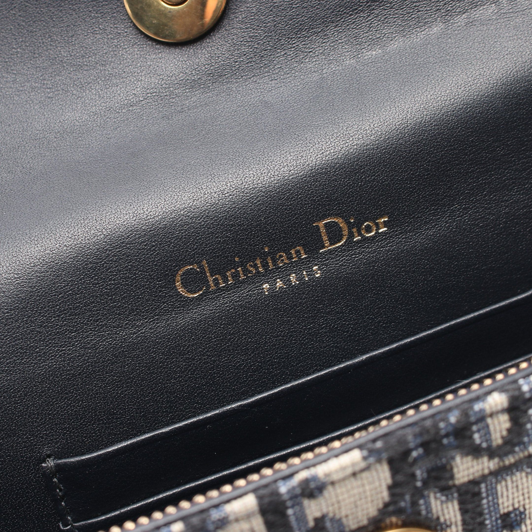 Dior Dior Saddle Oblique Jacquard Body Bag Waist Canvas Leather Beige Navy Size ONE SIZE - 4 Thumbnail