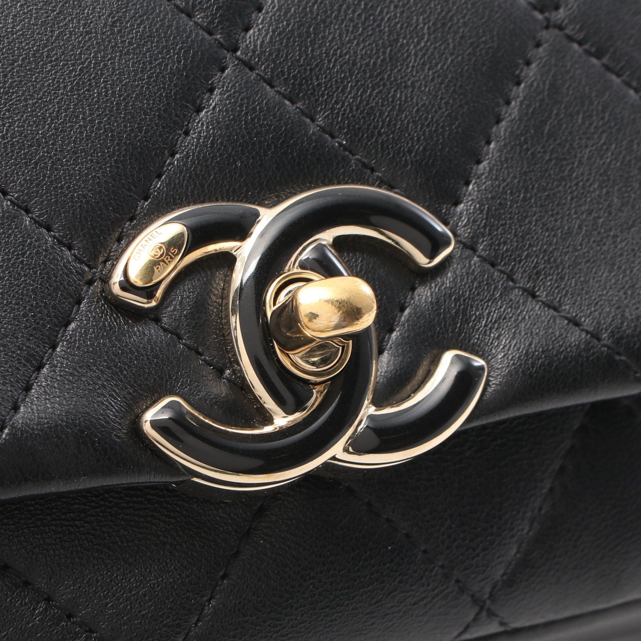 Chanel Chanel Matelasse Chain Shoulder Bag Lambskin Black Gold Hardware Size ONE SIZE - 8 Thumbnail