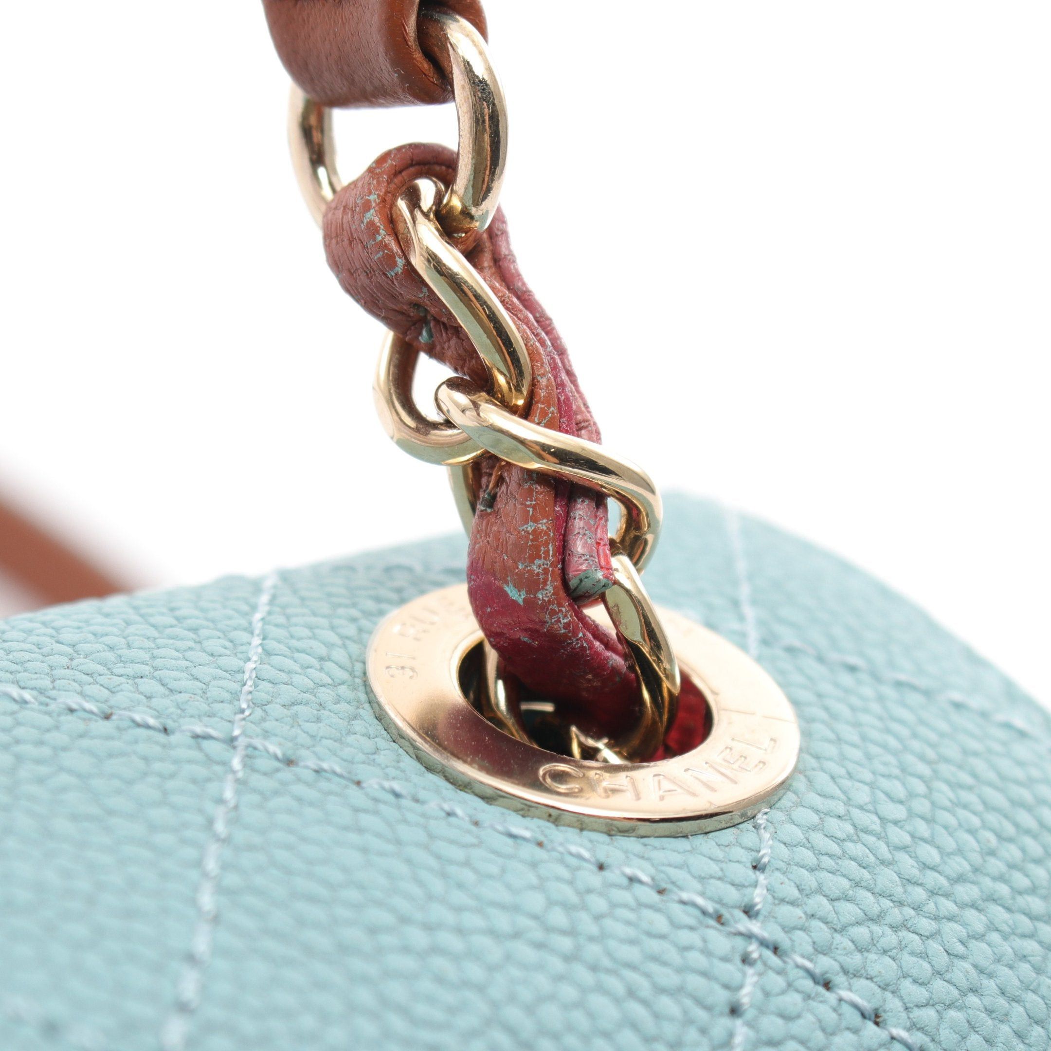 Chanel Chanel Matelasse Chain Shoulder Bag Caviar Skin Blue Gray Multicolor Gold Hardware Size ONE SIZE - 6 Thumbnail