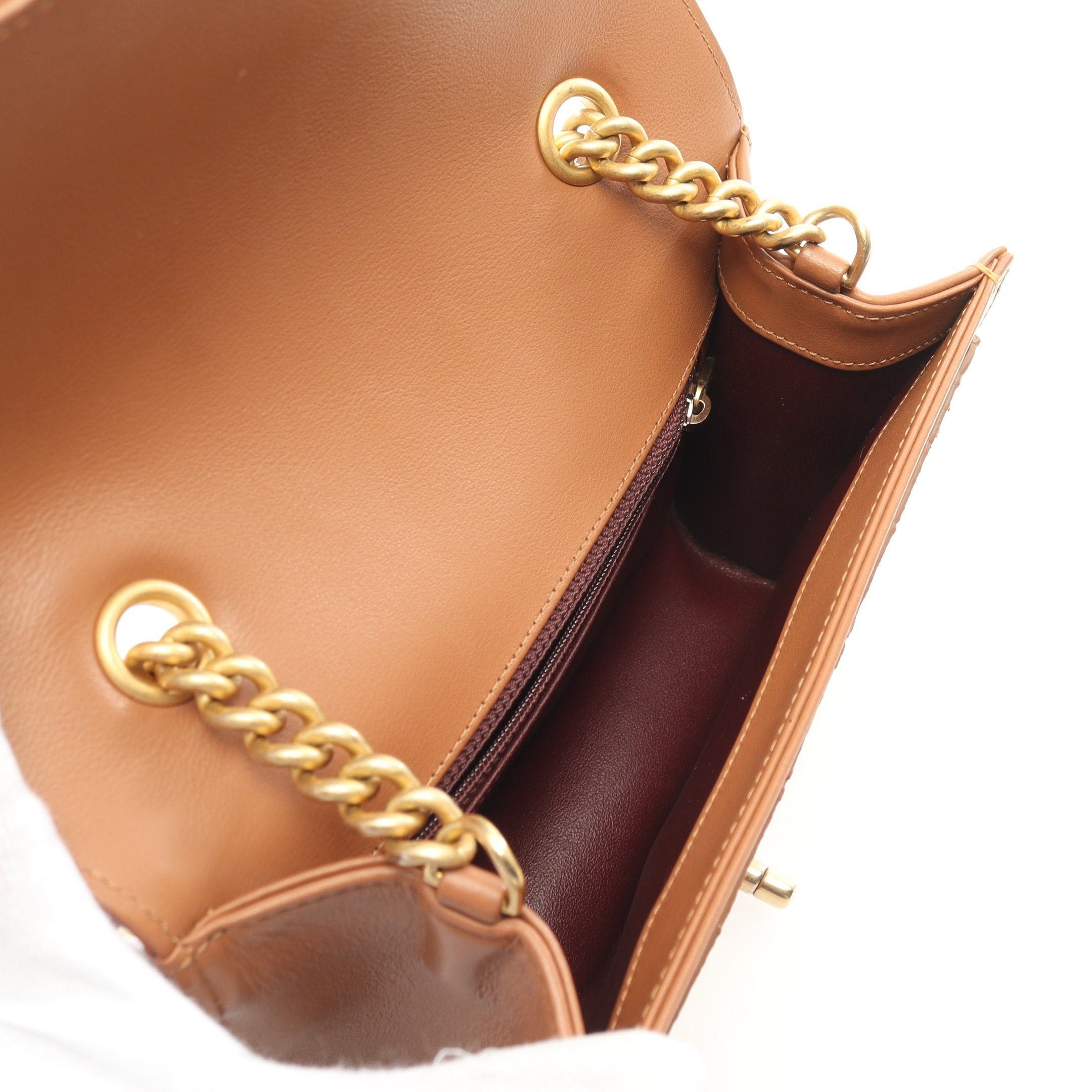 Chanel Chanel Coco Mark Chain Shoulder Bag Leather Brown Multicolor Gold Hardware Size ONE SIZE - 3 Thumbnail