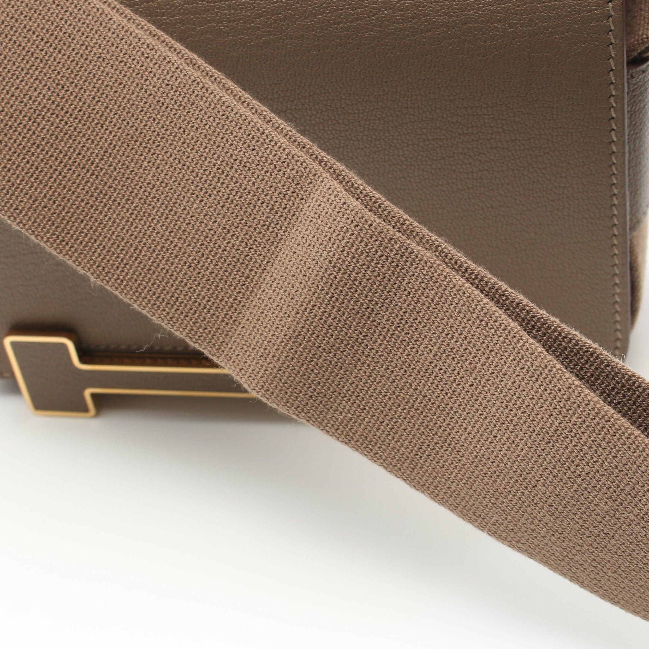 Hermes Hermes Geta Etoupe Shoulder Bag Chevre Gray Brown Gold Hardware B Stamp Size ONE SIZE - 5 Thumbnail