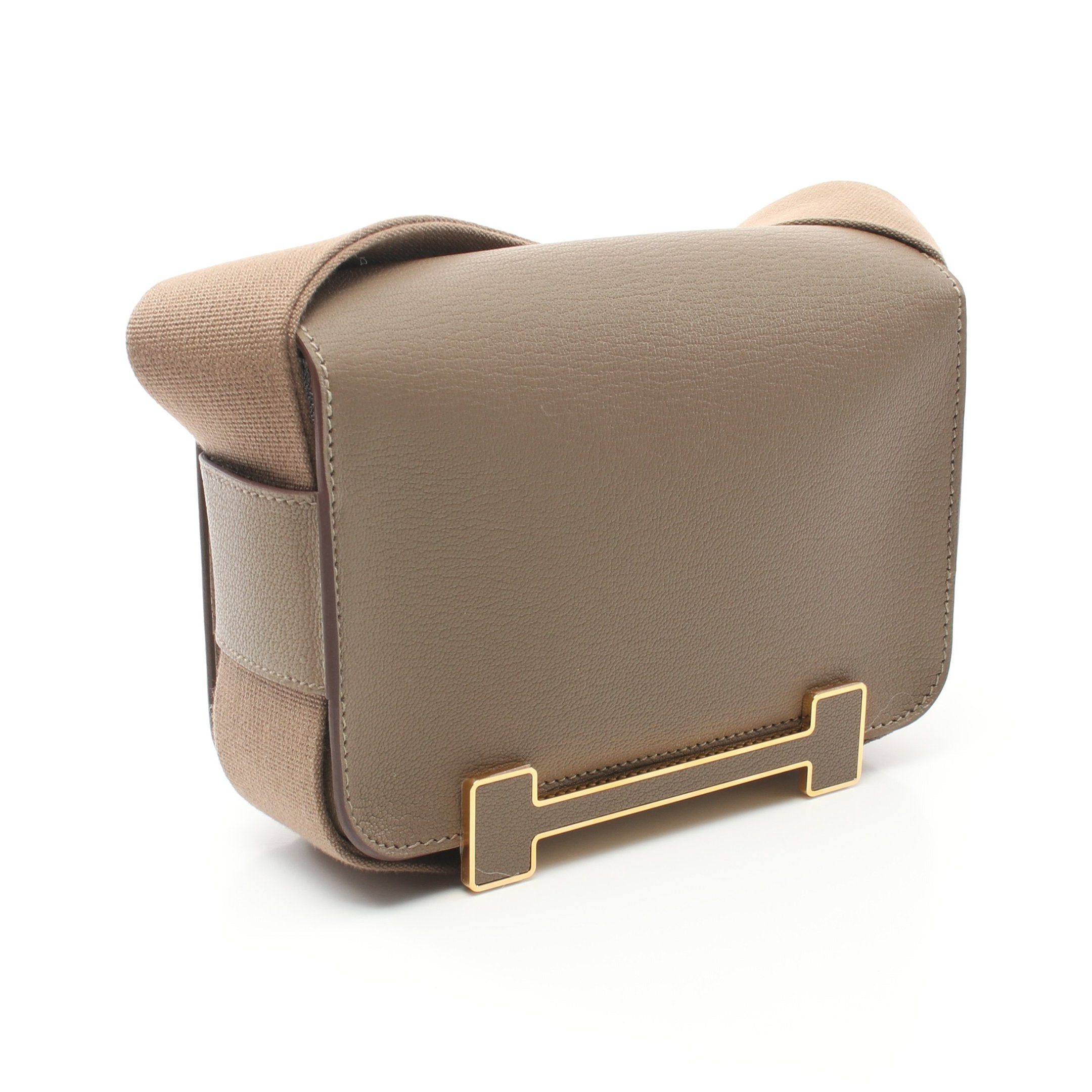 Hermes Hermes Geta Etoupe Shoulder Bag Chevre Gray Brown Gold Hardware B Stamp Size ONE SIZE - 2 Thumbnail