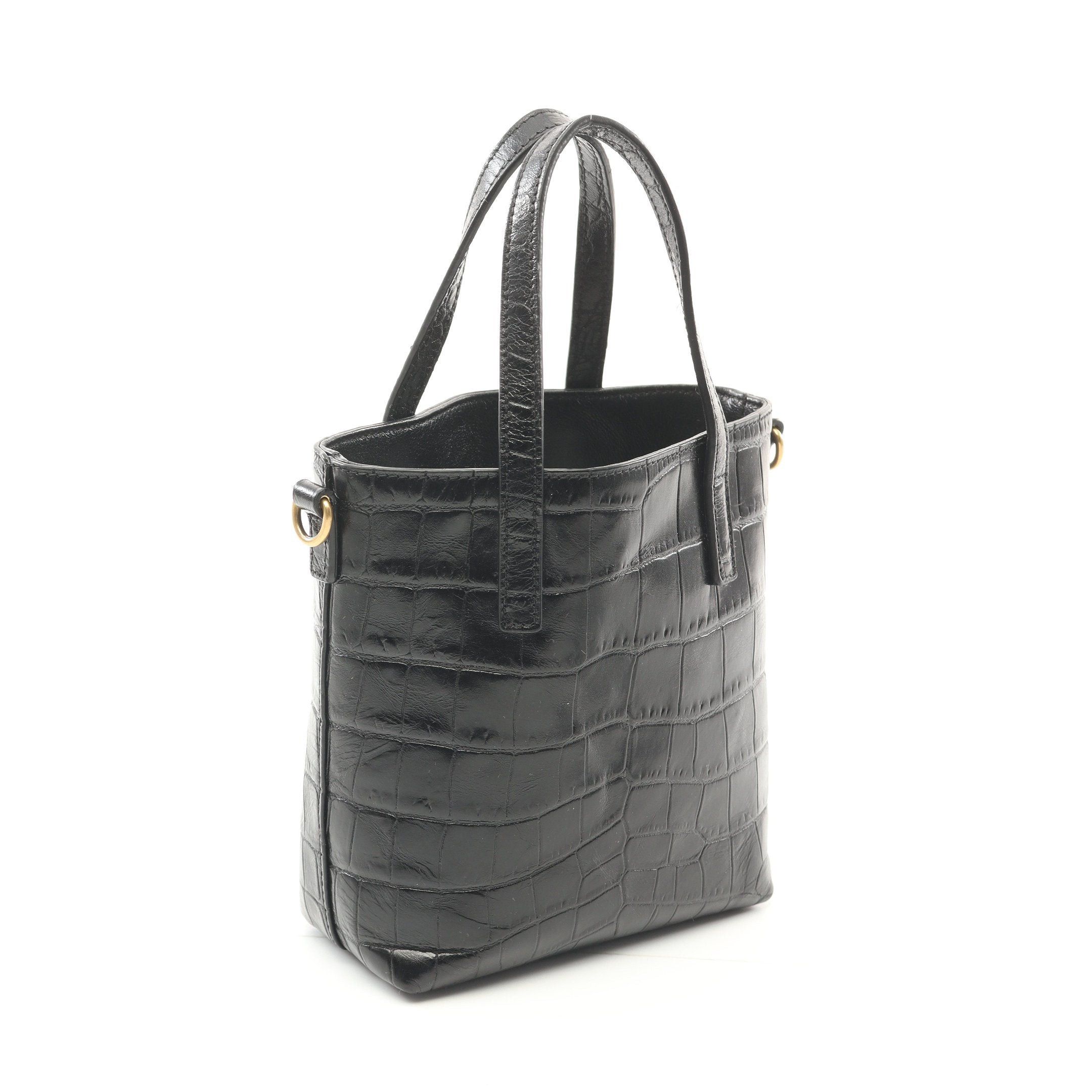 Yves Saint Laurent Yves Saint Laurent Handbag Tote Bag Leather Black Size ONE SIZE - 2 Thumbnail