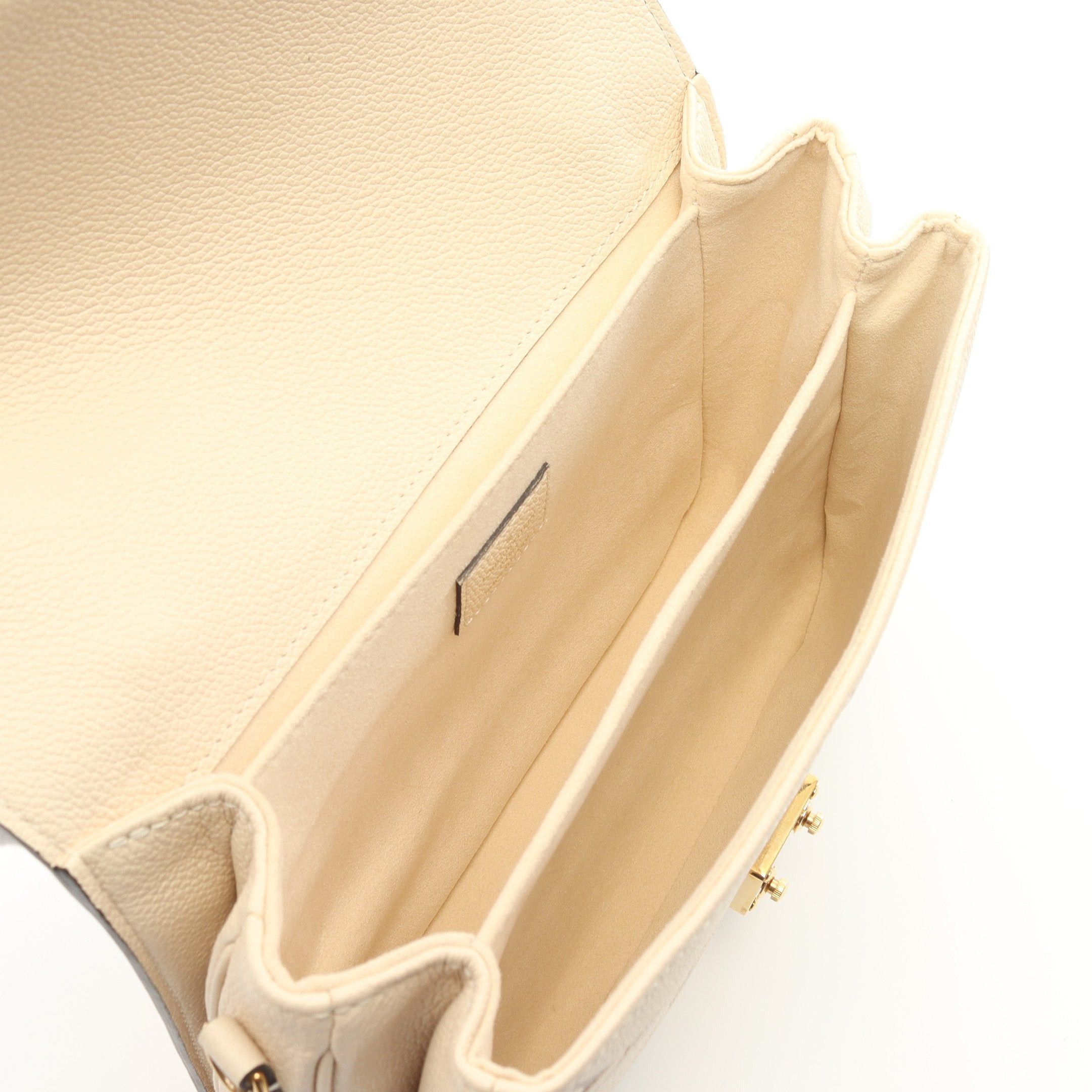 Louis Vuitton Louis Vuitton Pochette Metis Mm Monogram Empreinte Claim Handbag Leather Beige Size ONE SIZE - 3 Thumbnail