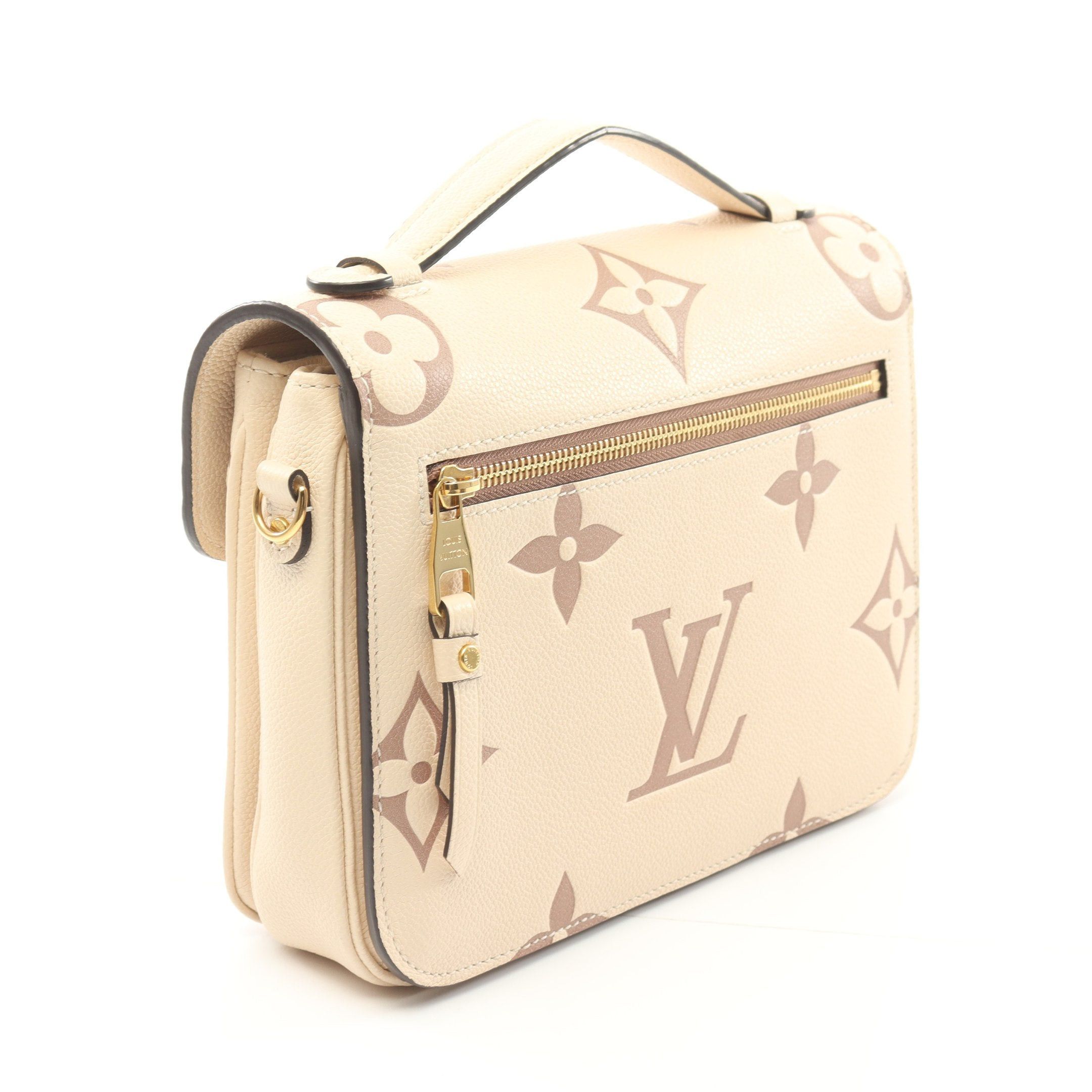 Louis Vuitton Louis Vuitton Pochette Metis Mm Monogram Empreinte Claim Handbag Leather Beige Size ONE SIZE - 2 Thumbnail