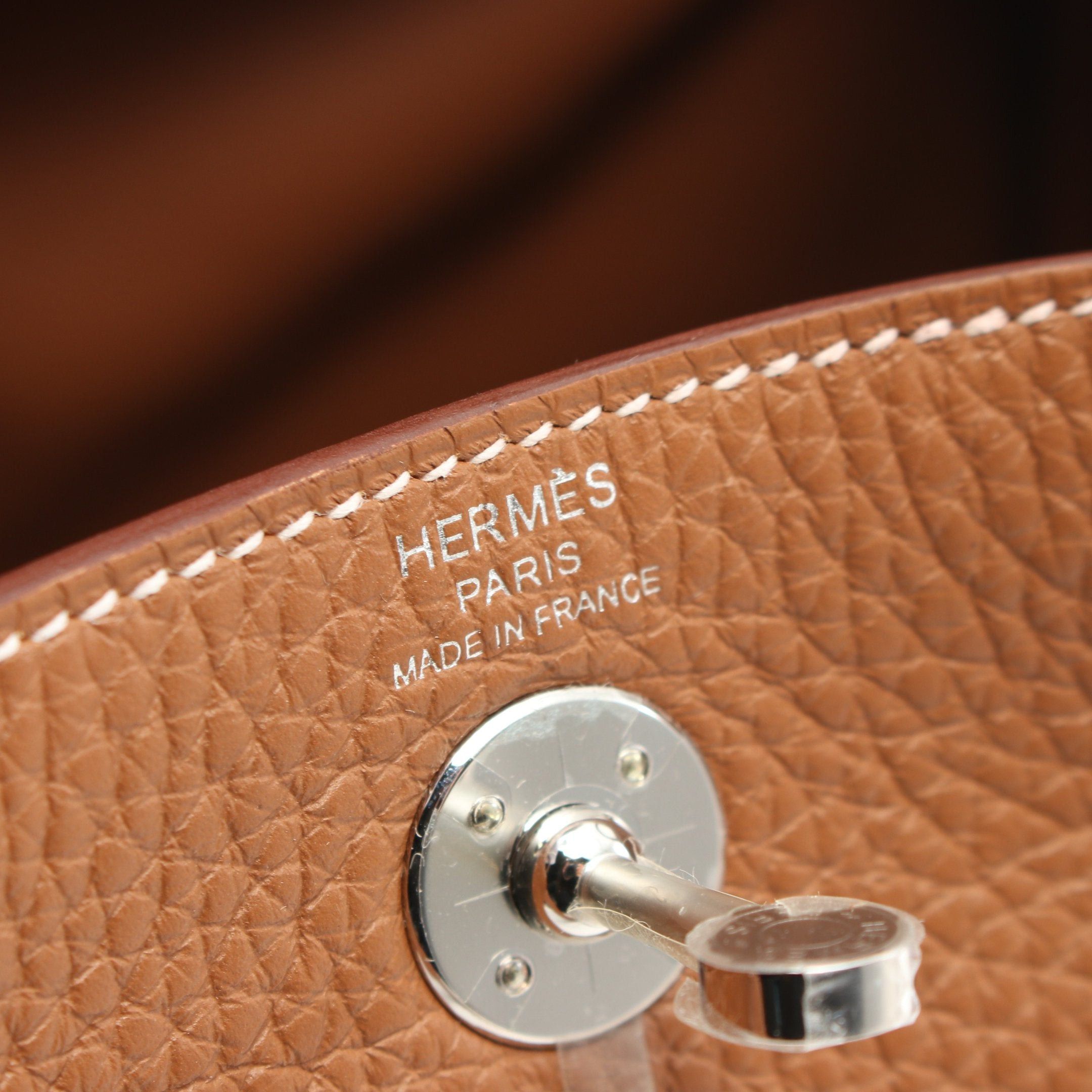 Hermes Hermes Lindy Mini Gold Shoulder Bag Clemence Leather Light Brown Silver Hardware Double Engraved Size ONE SIZE - 4 Thumbnail