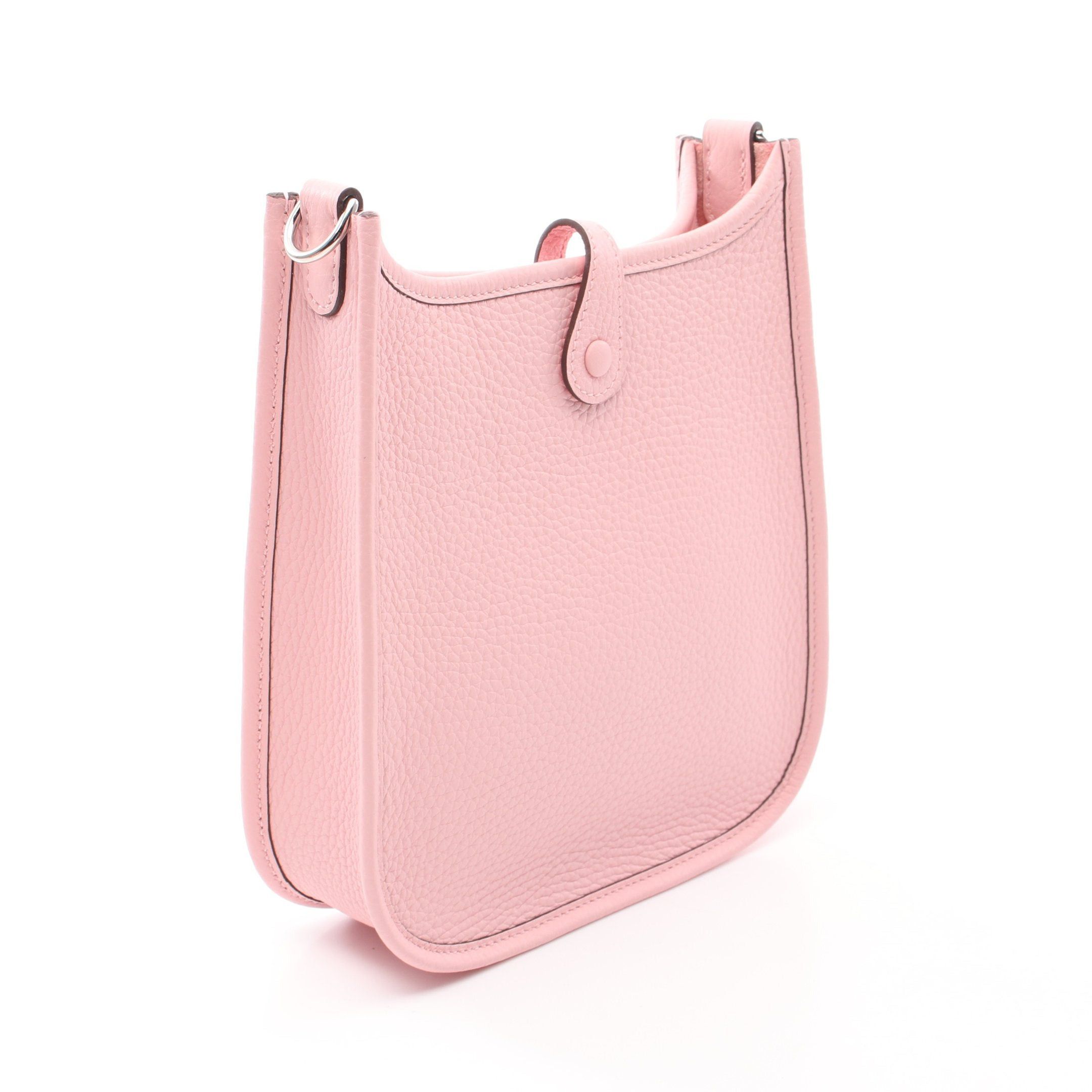 Hermes Hermes Evelyn Tpm Amazon Rose Sakura Shoulder Bag Clemence Leather Light Pink Silver Hardware B Stamp Size ONE SIZE - 2 Thumbnail