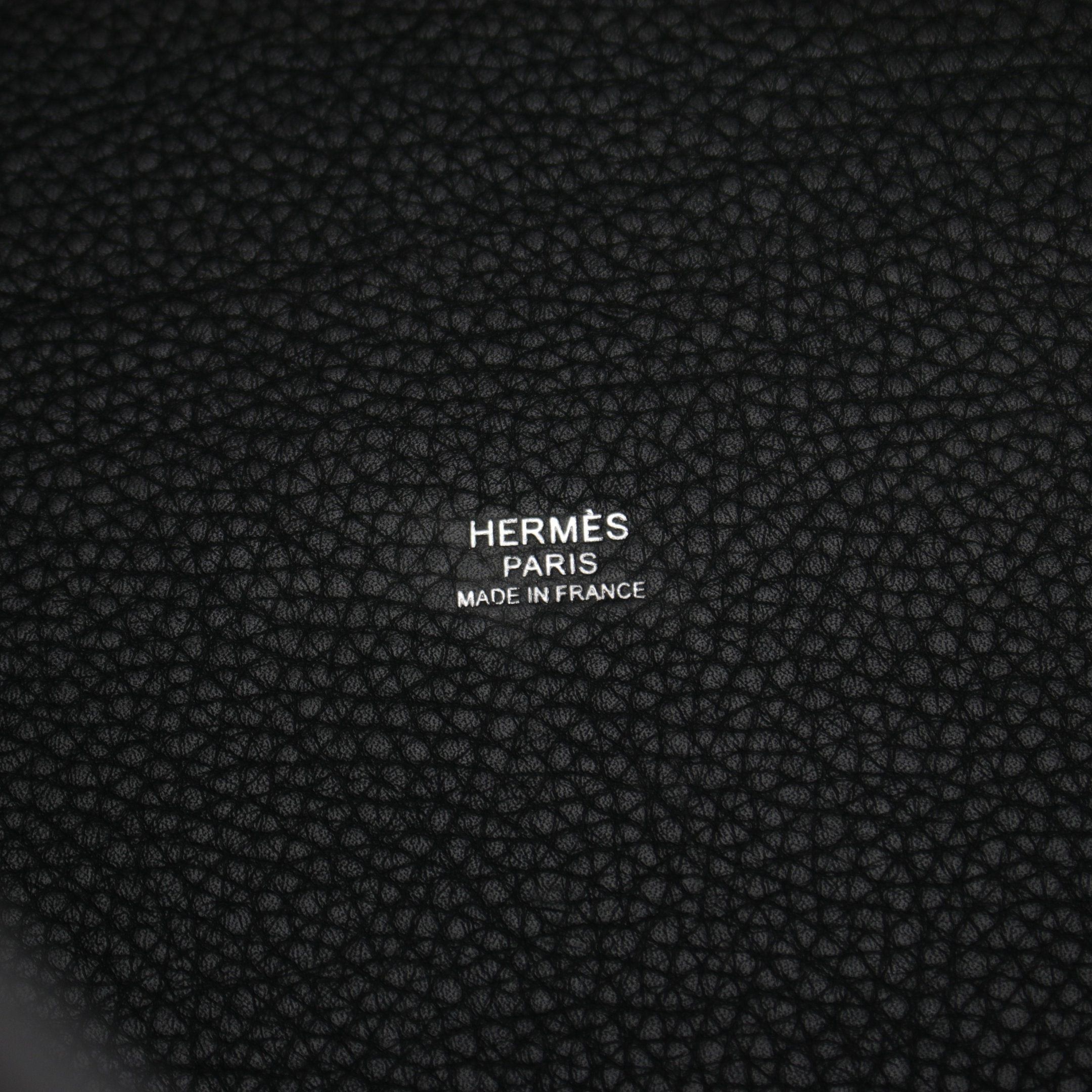 Hermes Hermes Picotane Lock Mm Handbag Clemence Leather Black Silver Hardware A Stamp Size ONE SIZE - 4 Thumbnail