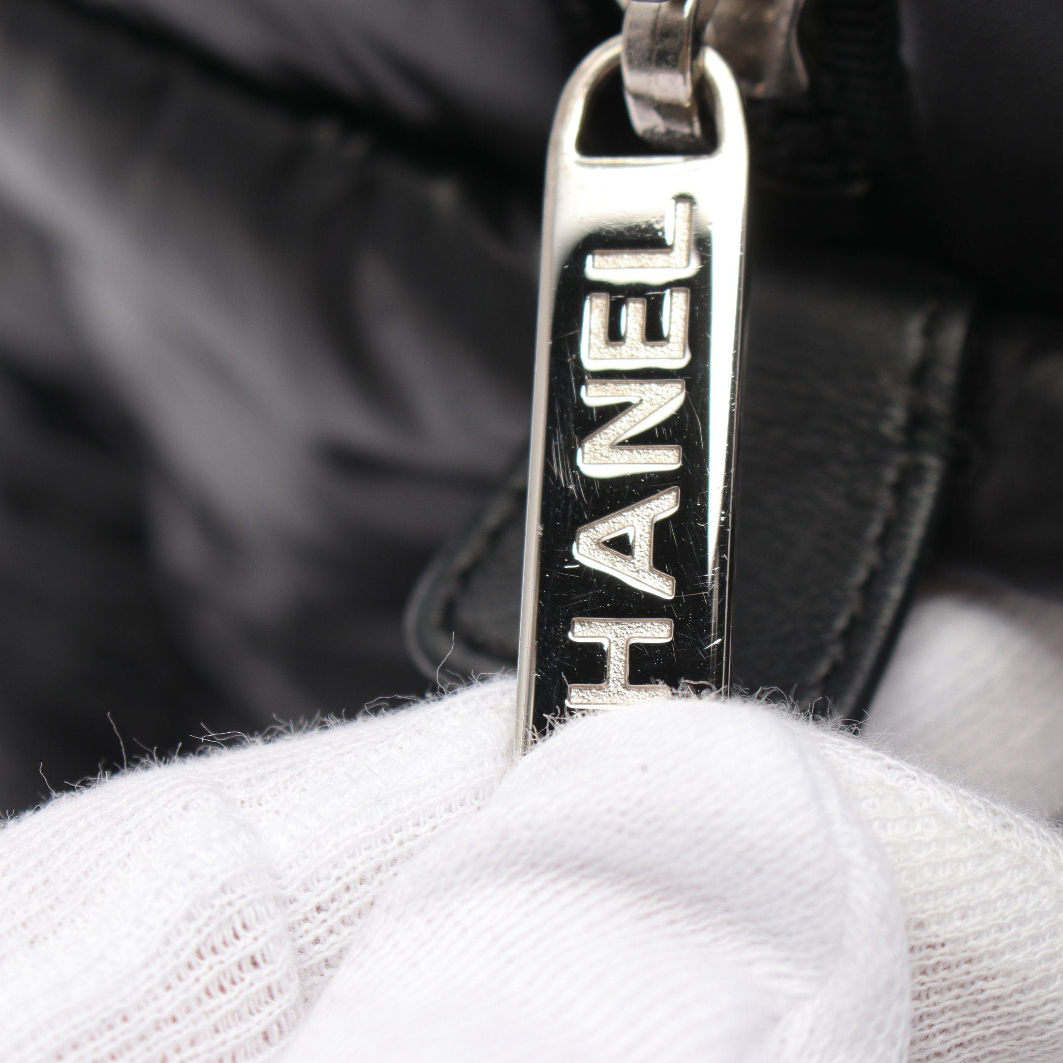 Chanel Chanel Coco Coon Boston Bag Nylon Leather Black Silver Hardware Size ONE SIZE - 9 Thumbnail