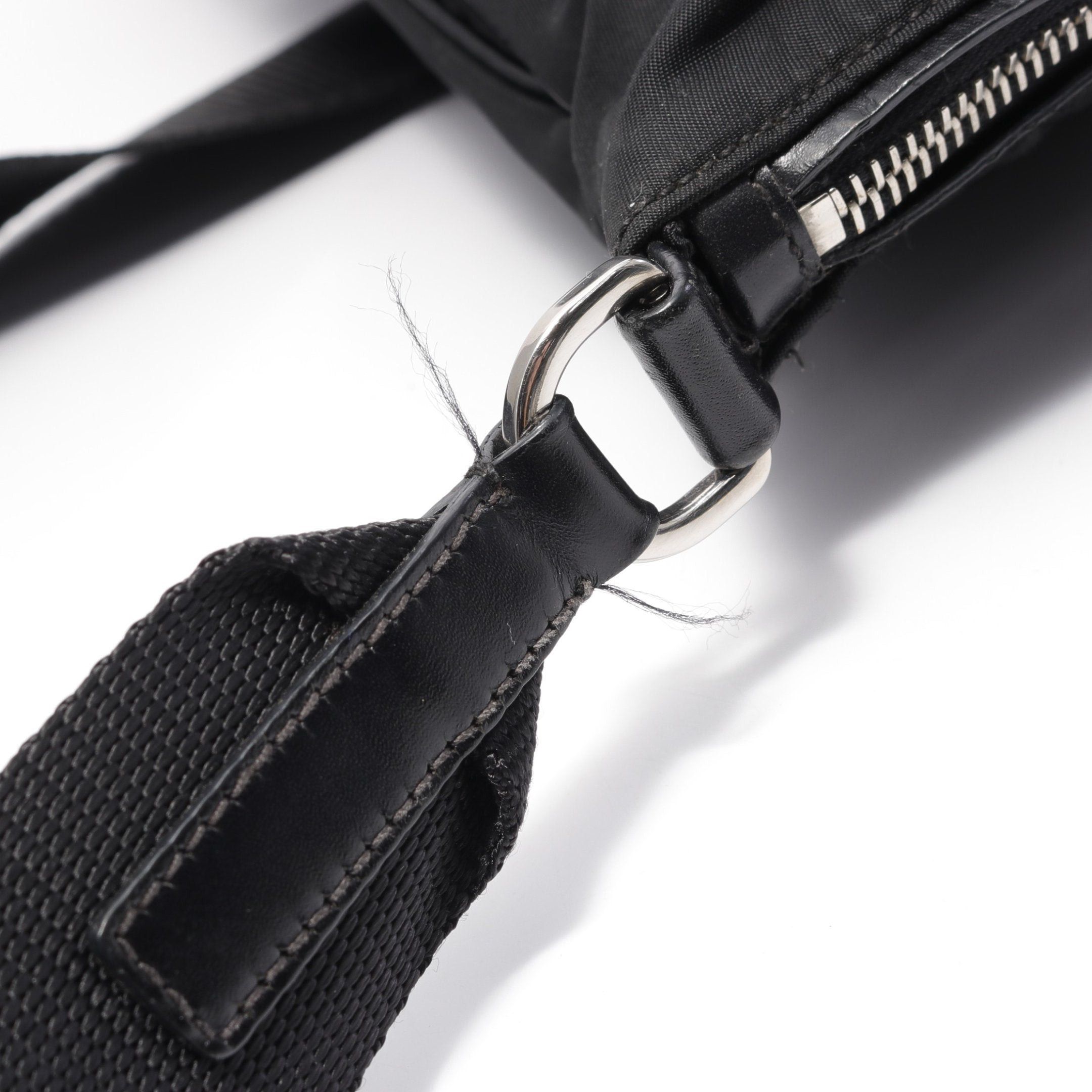Prada Prada Tessuto Shoulder Bag Nylon Leather Black Size ONE SIZE - 7 Thumbnail