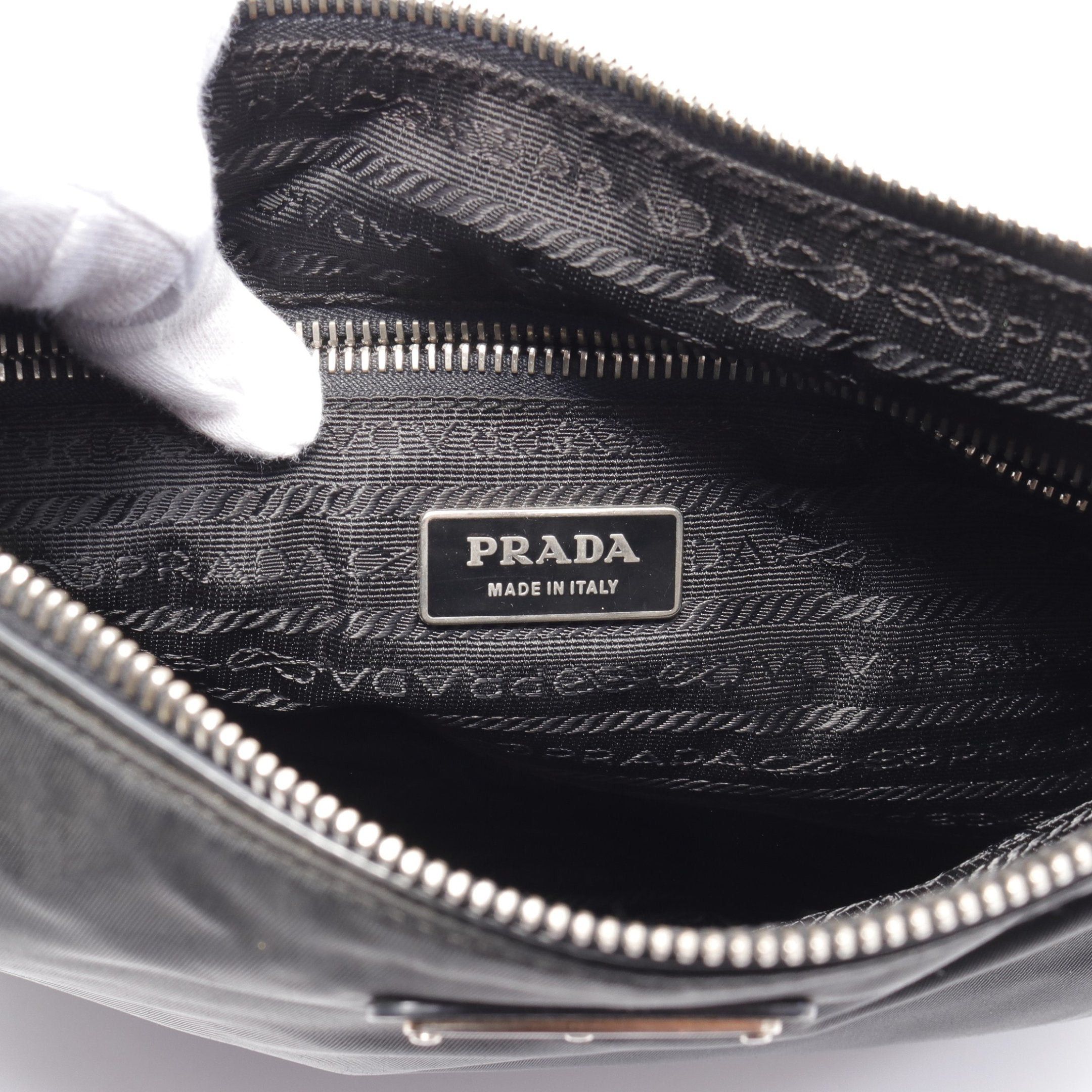 Prada Prada Tessuto Shoulder Bag Nylon Leather Black Size ONE SIZE - 4 Thumbnail