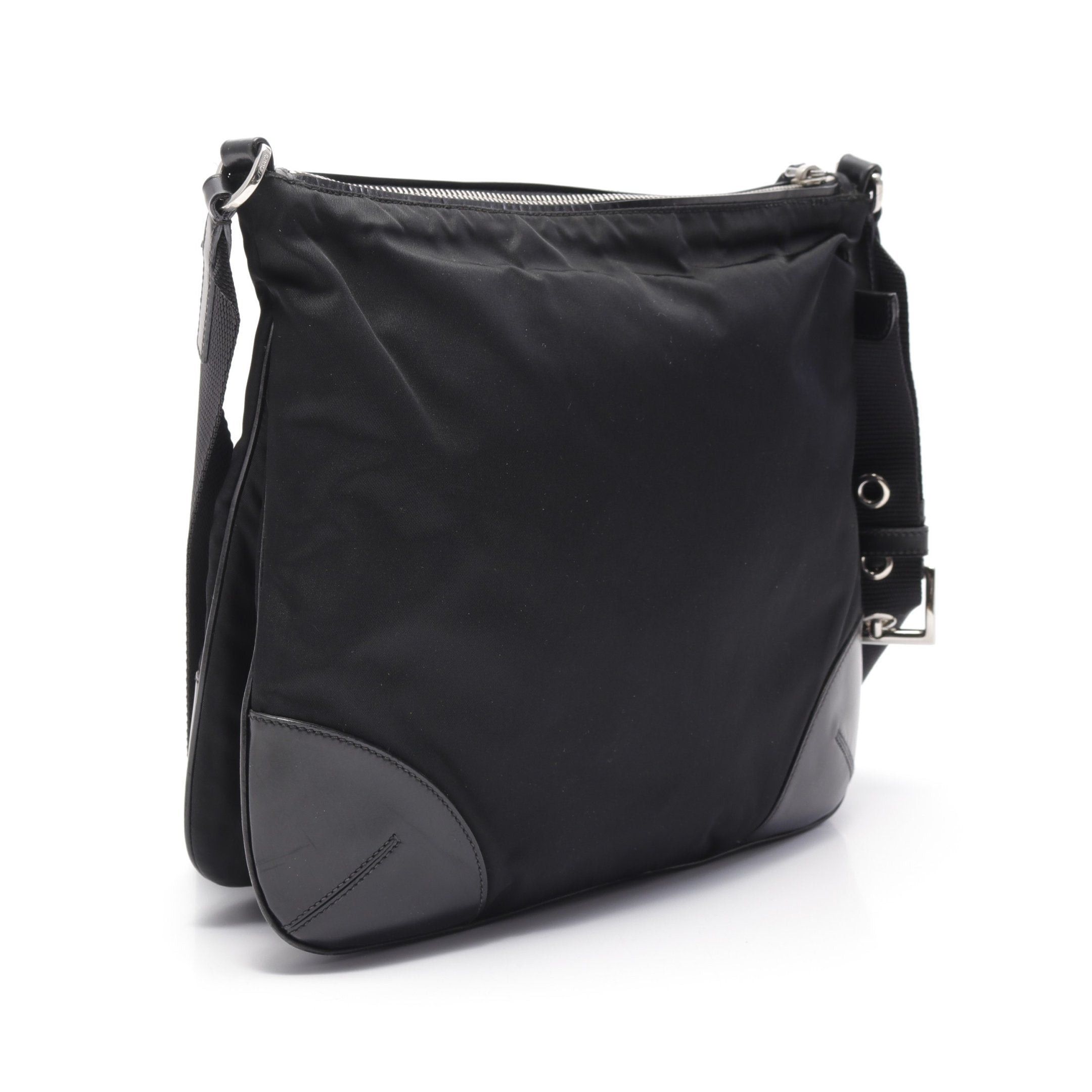Prada Prada Tessuto Shoulder Bag Nylon Leather Black Size ONE SIZE - 2 Thumbnail