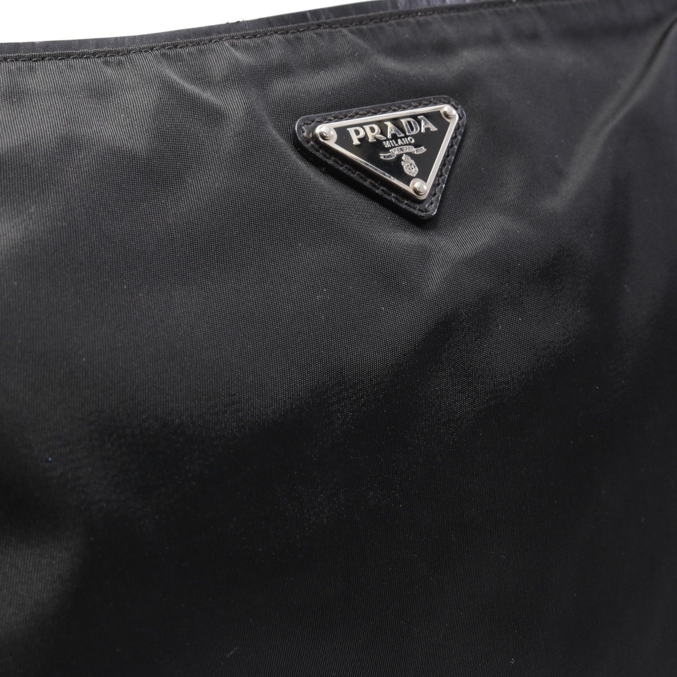 Prada Prada Tessuto Shoulder Bag Nylon Leather Black Size ONE SIZE - 8 Thumbnail