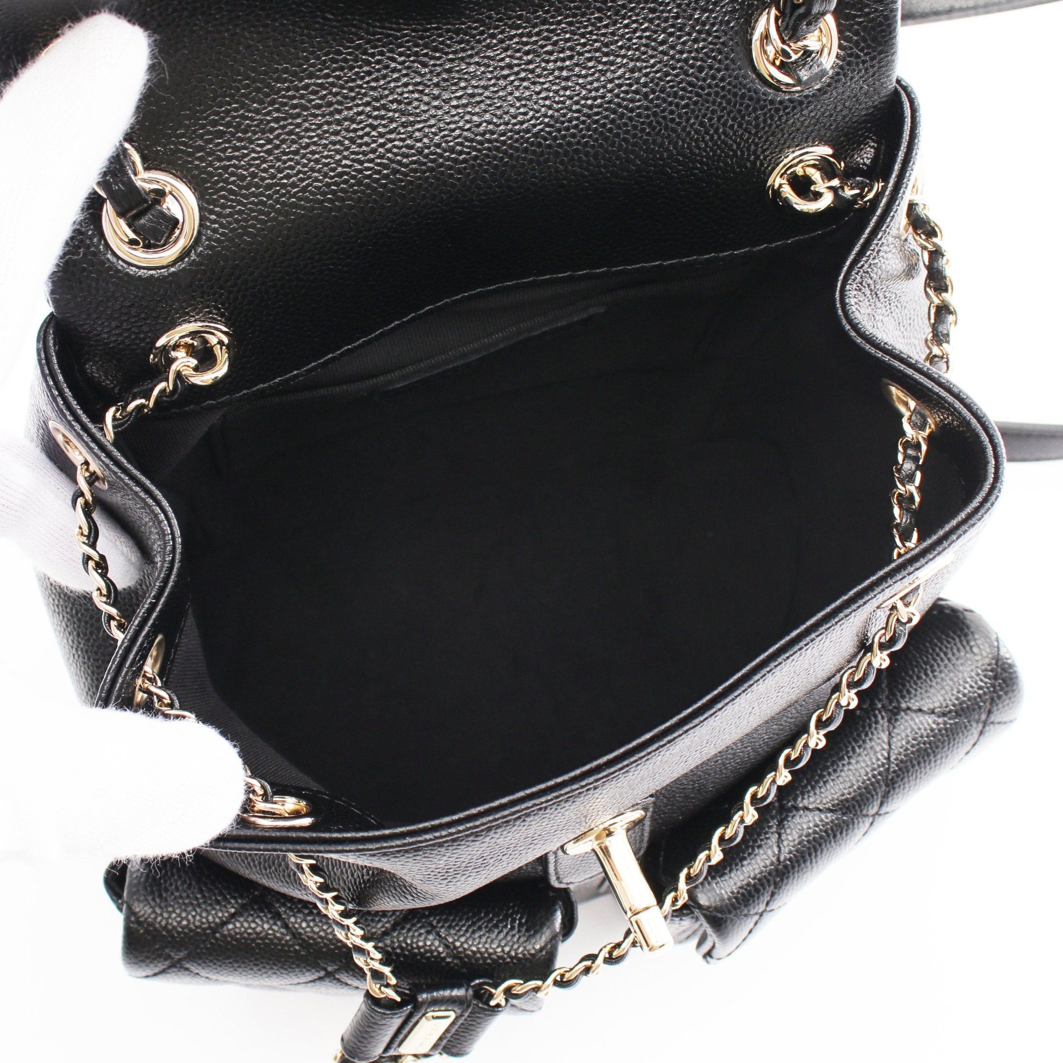 Chanel Chanel Small Backpack Rucksack Caviar Skin Black Gold Hardware Size ONE SIZE - 3 Thumbnail