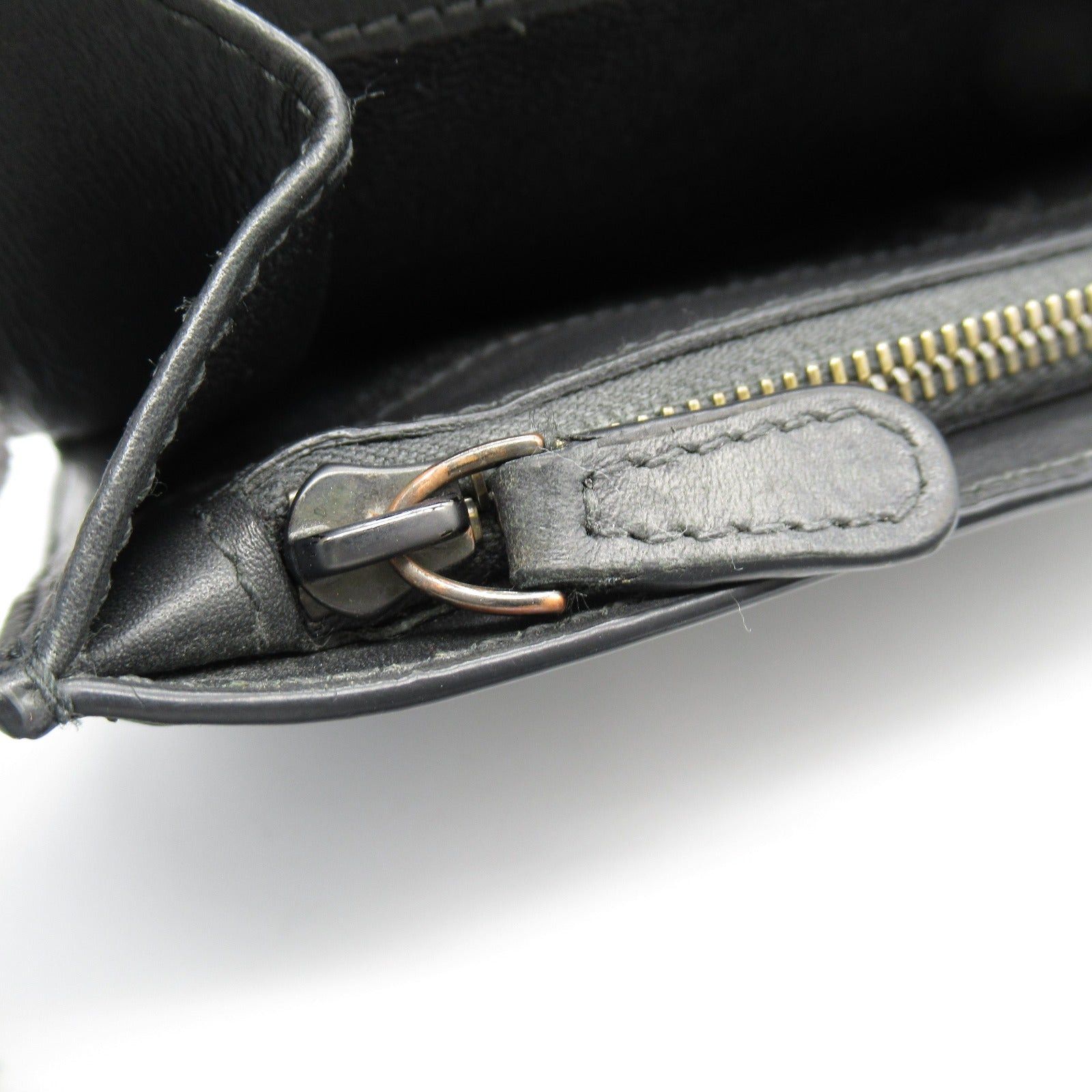 Bottega Veneta Bottega Veneta Intrecciato Zip Long Wallet Bi-Fold Leather Gray Charcoal Size ONE SIZE - 9 Thumbnail