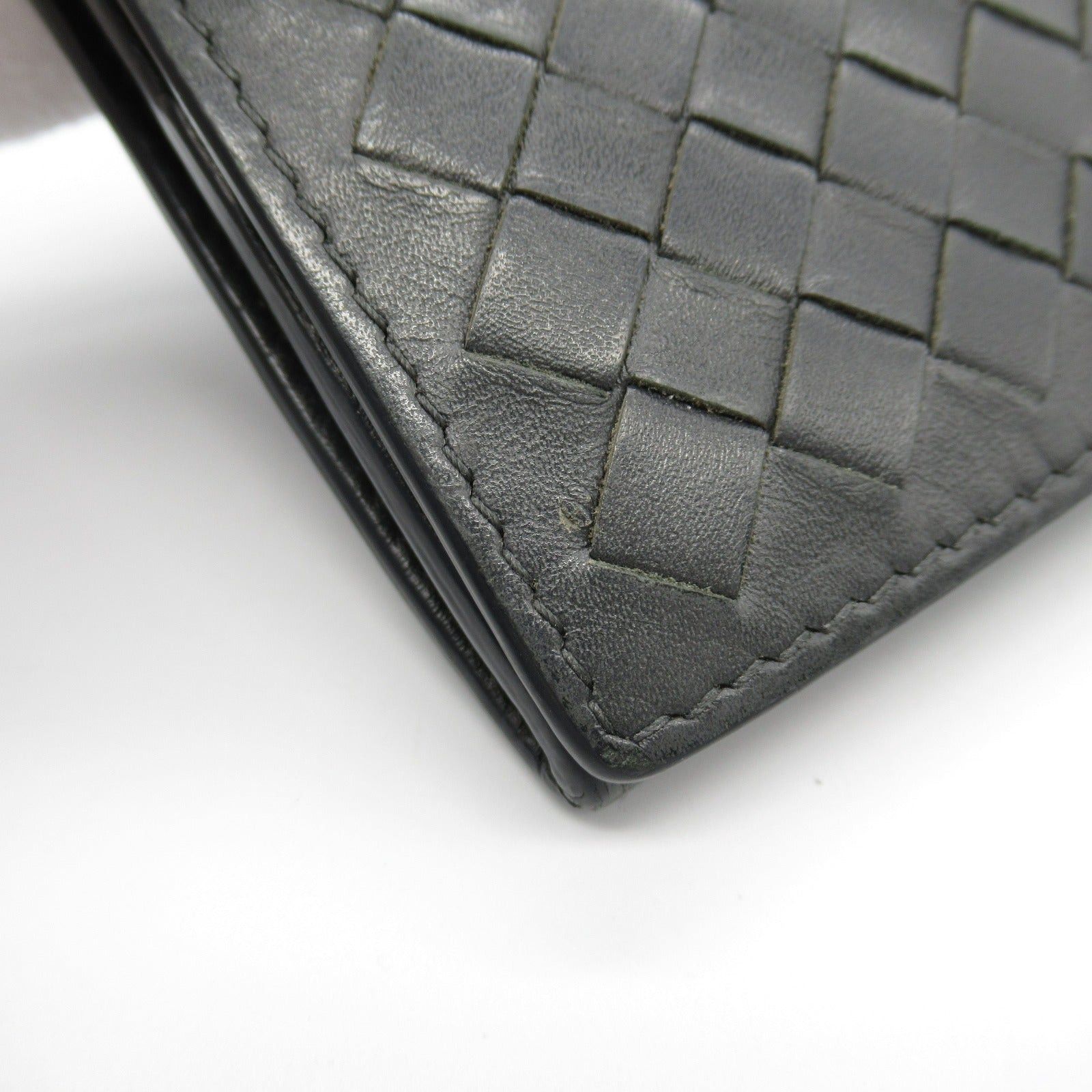 Bottega Veneta Bottega Veneta Intrecciato Zip Long Wallet Bi-Fold Leather Gray Charcoal Size ONE SIZE - 10 Thumbnail