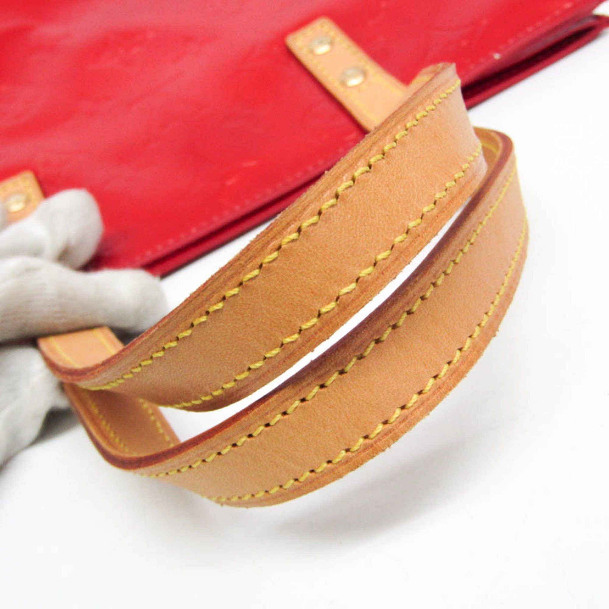 Louis Vuitton Louis Vuitton Monogram Vernis Reade MM M91086 Women's Handbag Rouge Size ONE SIZE - 16 Thumbnail