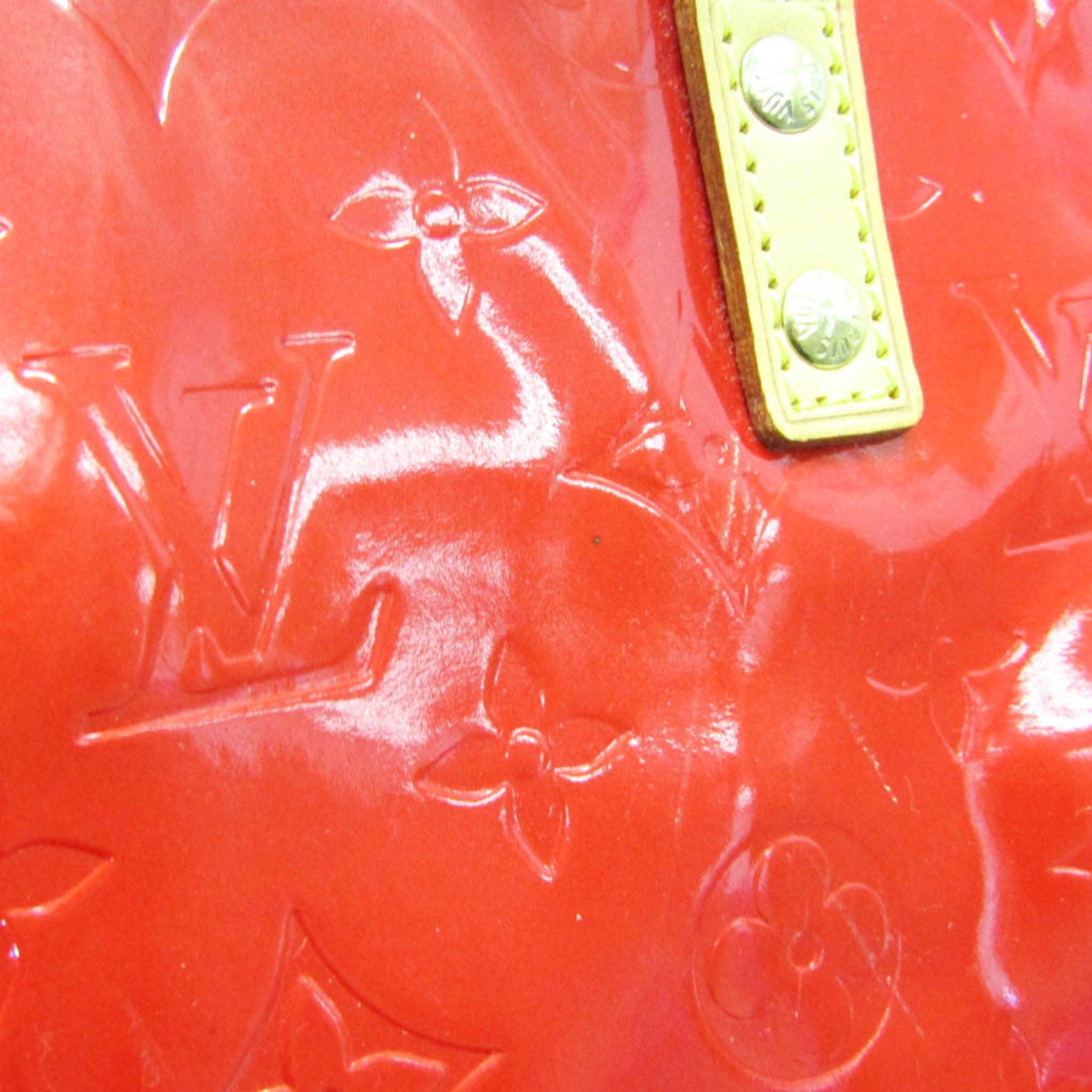 Louis Vuitton Louis Vuitton Monogram Vernis Reade MM M91086 Women's Handbag Rouge Size ONE SIZE - 12 Thumbnail