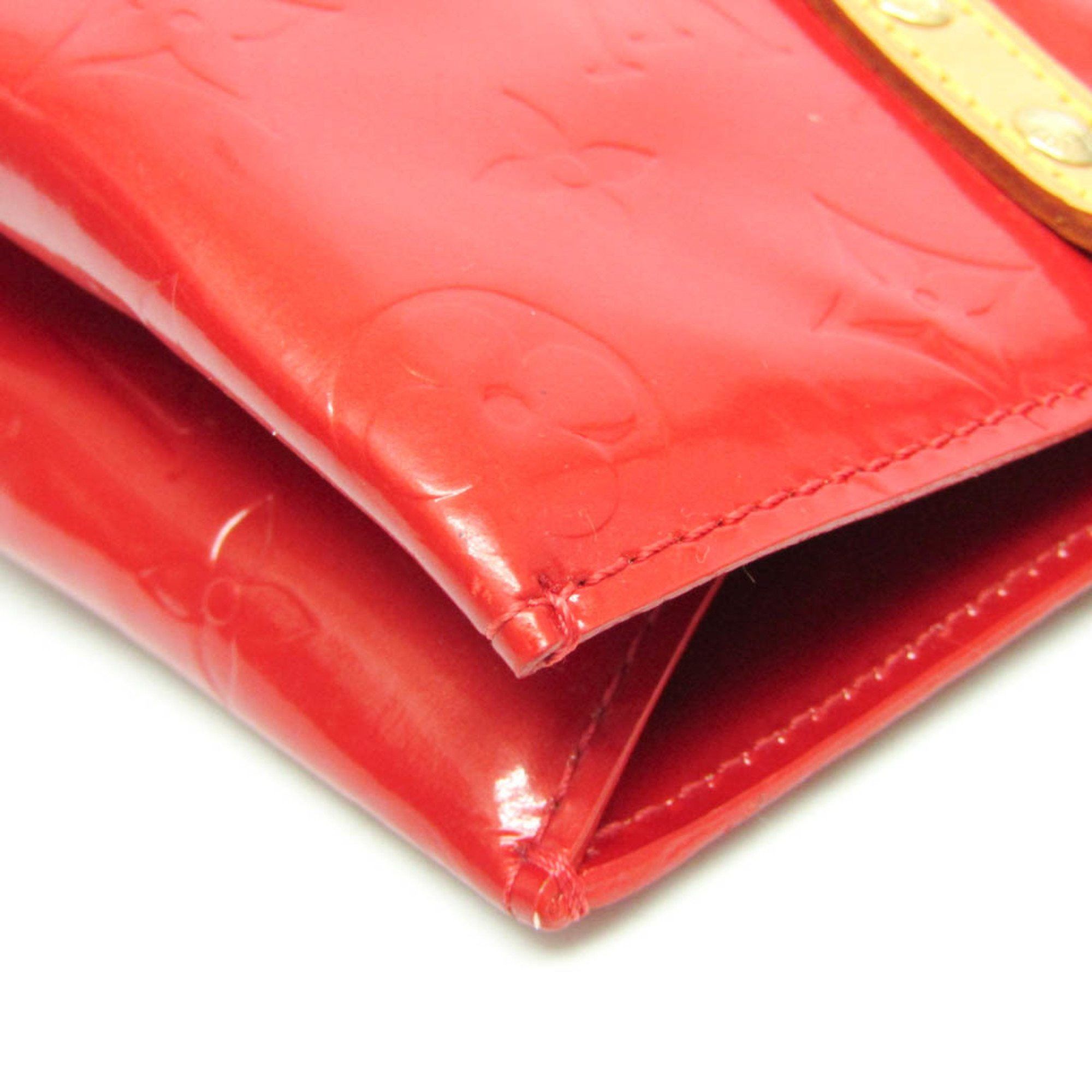 Louis Vuitton Louis Vuitton Monogram Vernis Reade MM M91086 Women's Handbag Rouge Size ONE SIZE - 14 Thumbnail