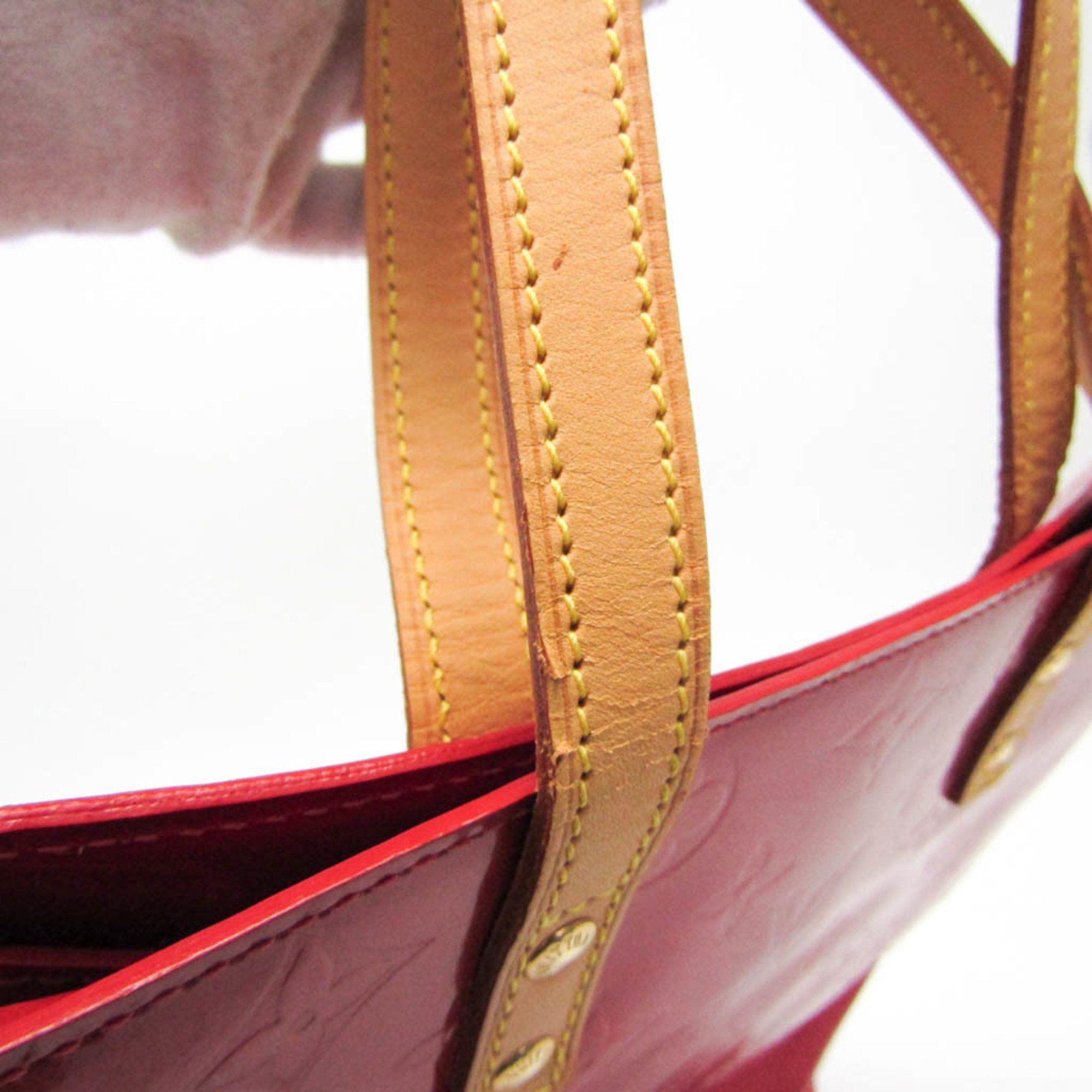 Louis Vuitton Louis Vuitton Monogram Vernis Reade MM M91086 Women's Handbag Rouge Size ONE SIZE - 9 Thumbnail