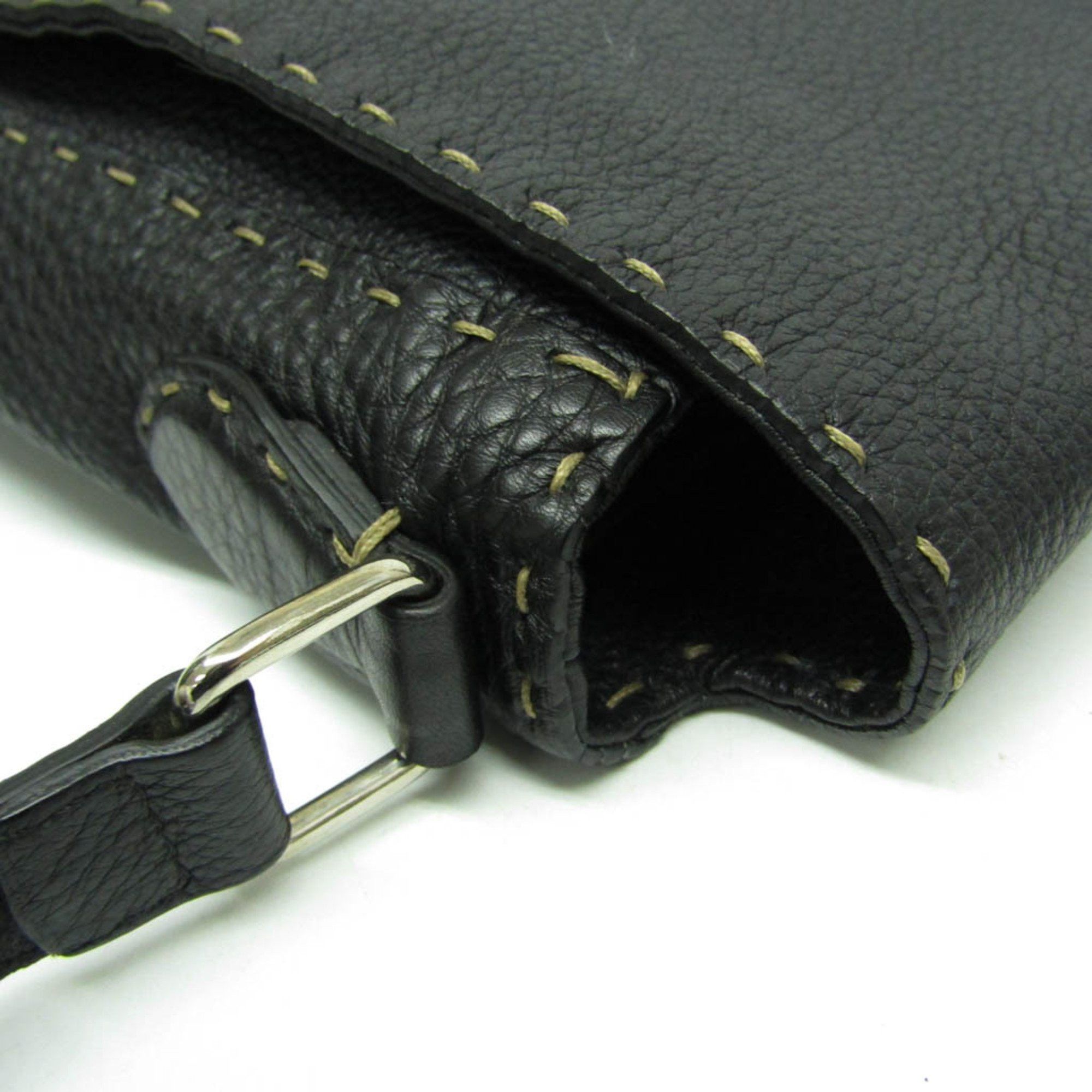 Fendi Fendi Selleria 8BT116 Women's Leather Messenger Bag,Shoulder Bag Black Size ONE SIZE - 5 Thumbnail