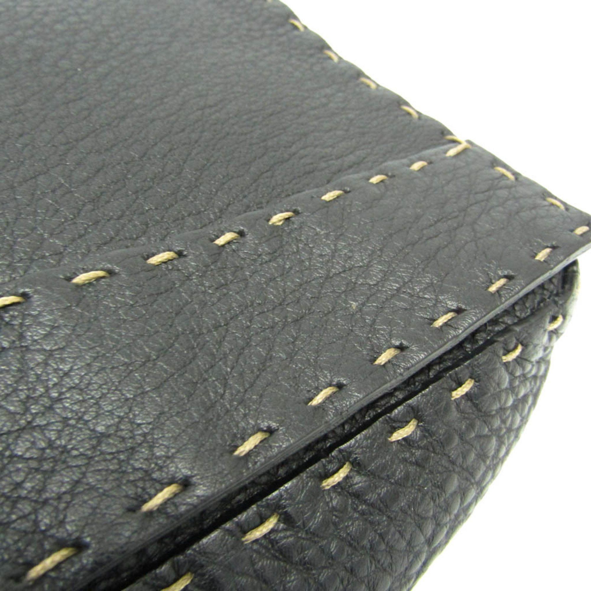 Fendi Fendi Selleria 8BT116 Women's Leather Messenger Bag,Shoulder Bag Black Size ONE SIZE - 7 Thumbnail