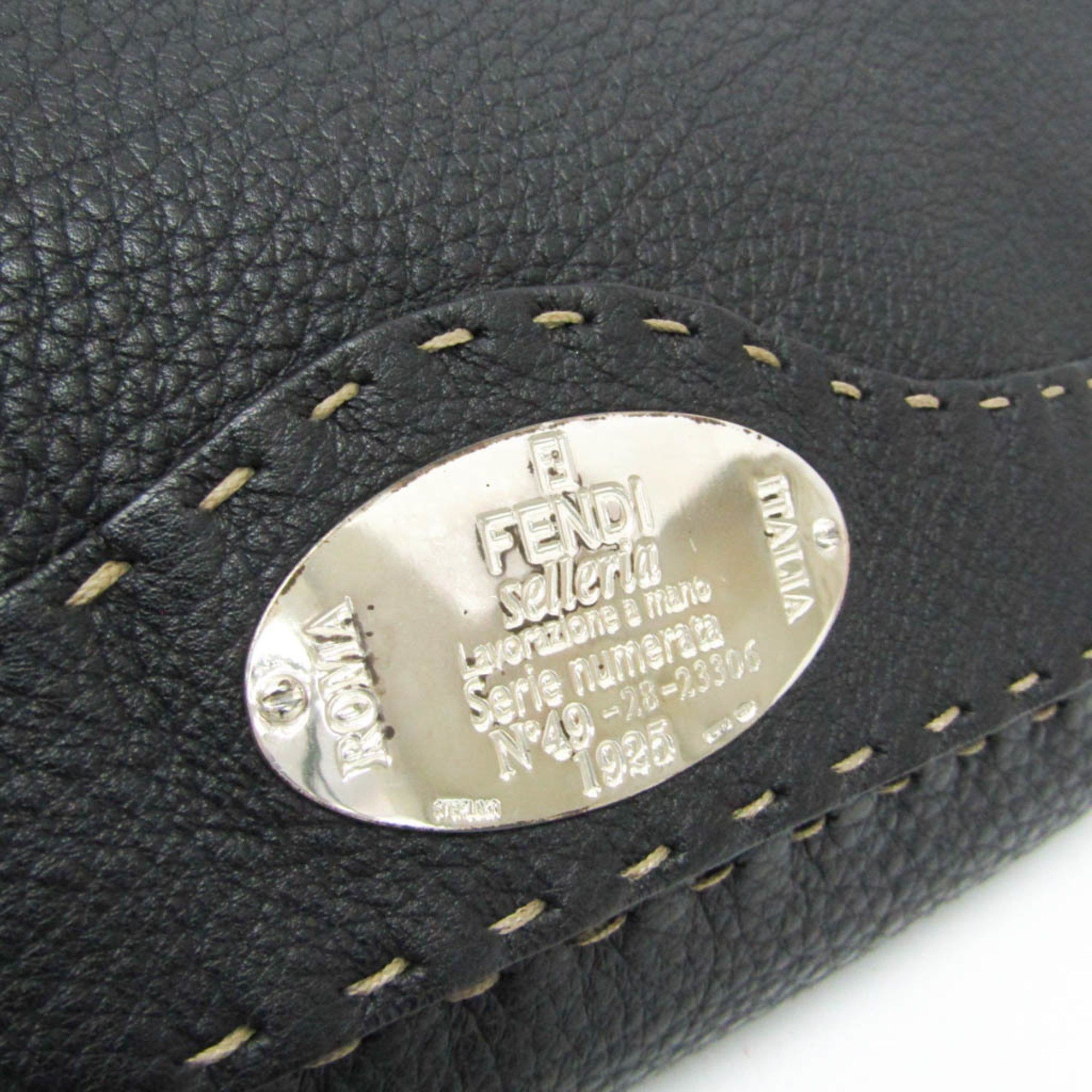 Fendi Fendi Selleria 8BT116 Women's Leather Messenger Bag,Shoulder Bag Black Size ONE SIZE - 8 Thumbnail
