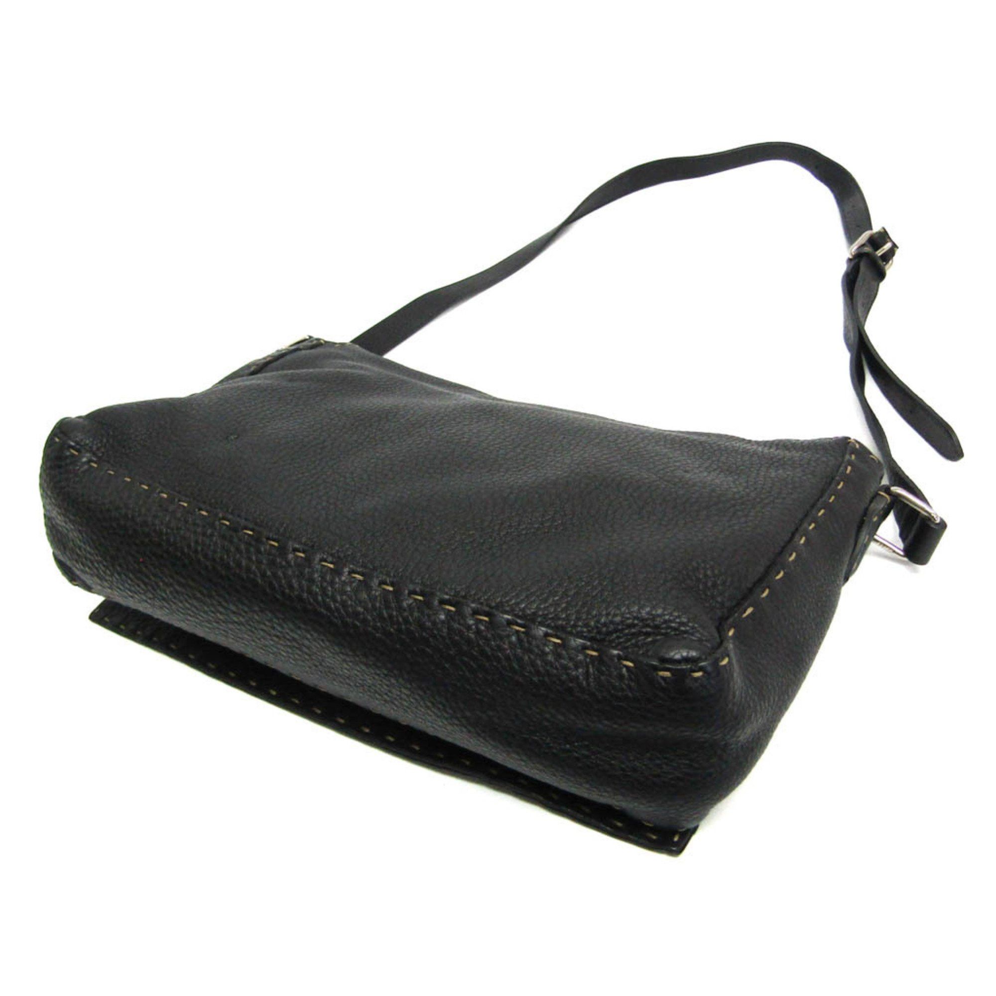 Fendi Fendi Selleria 8BT116 Women's Leather Messenger Bag,Shoulder Bag Black Size ONE SIZE - 2 Thumbnail