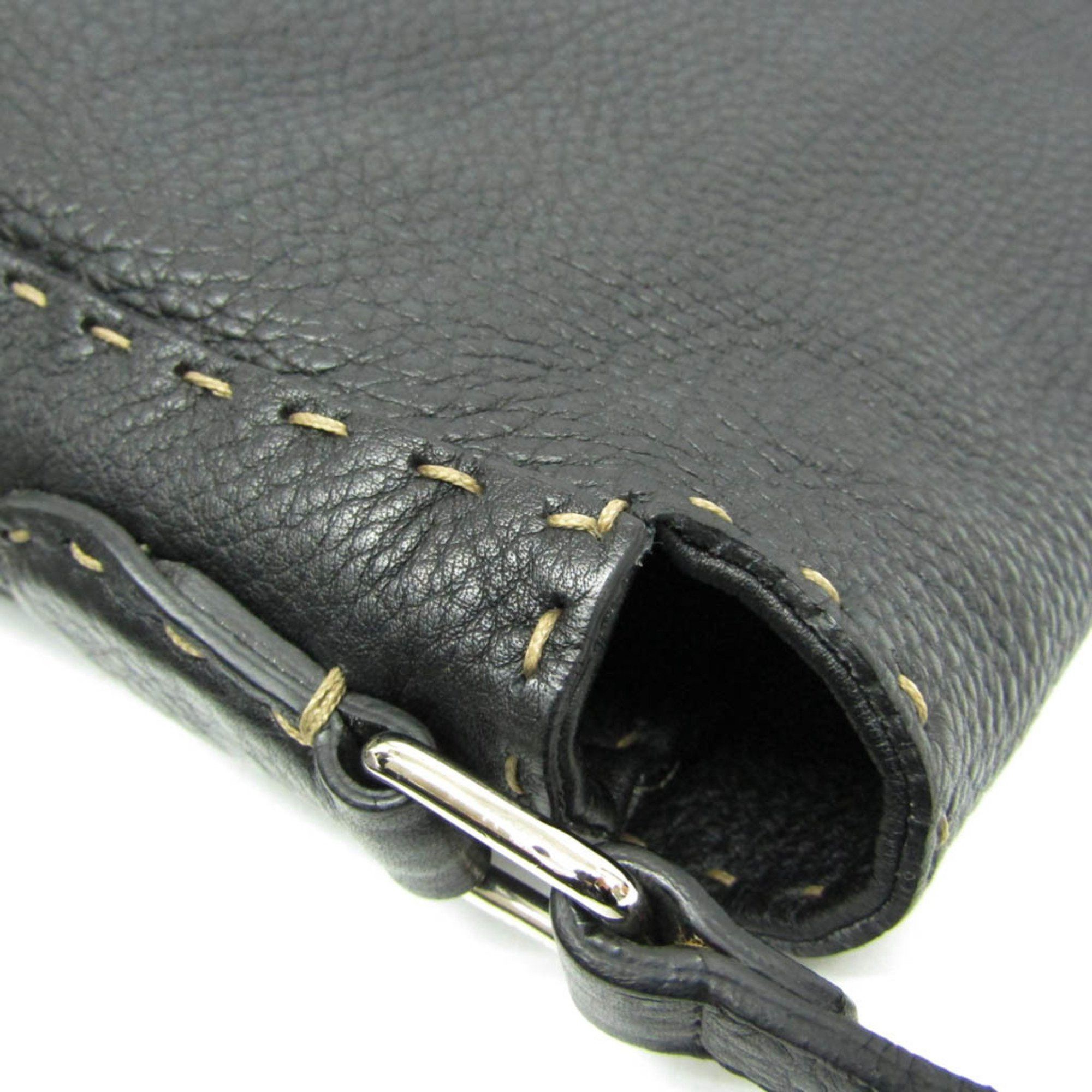 Fendi Fendi Selleria 8BT116 Women's Leather Messenger Bag,Shoulder Bag Black Size ONE SIZE - 6 Thumbnail