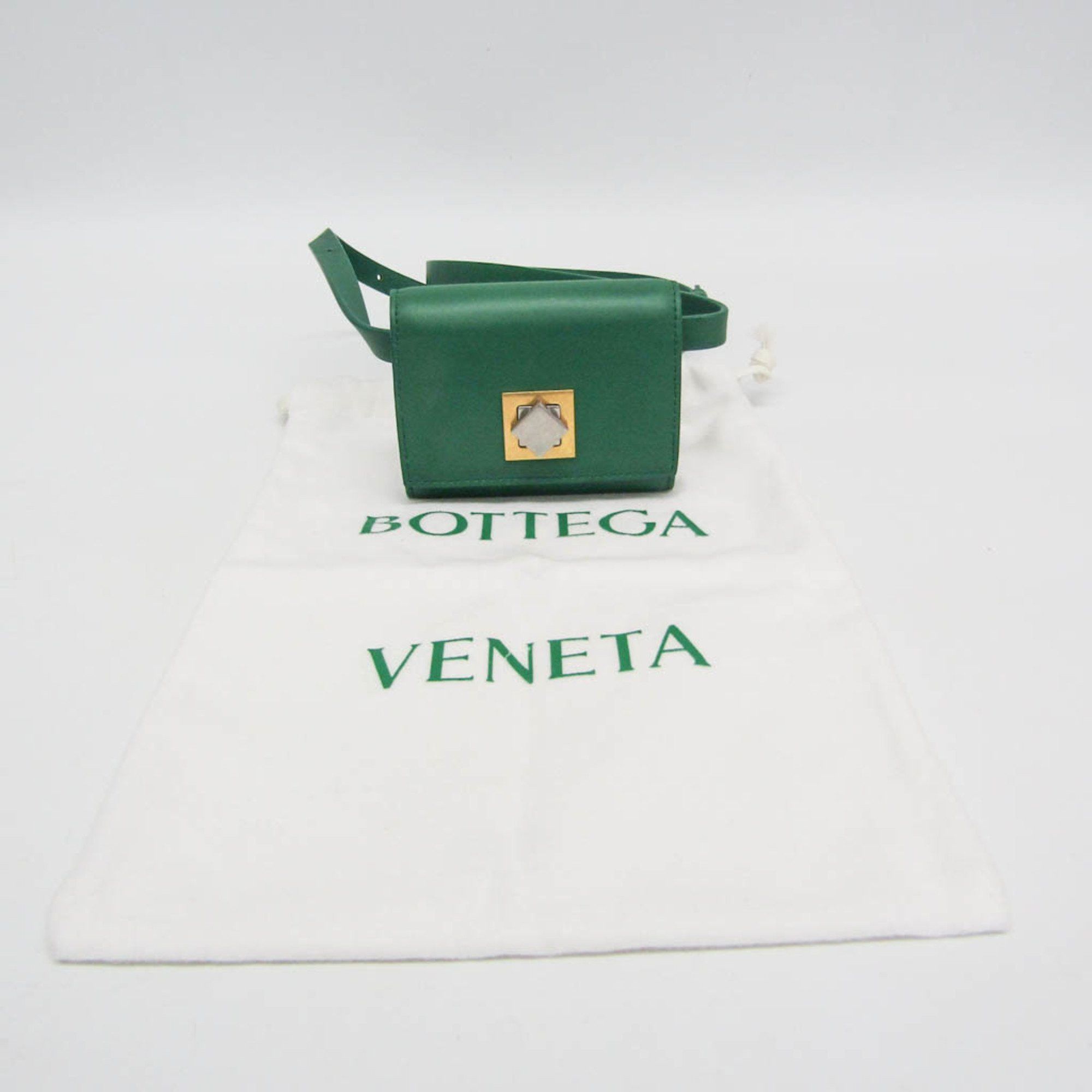 Bottega Veneta Bottega Veneta Mini Belt Bag 619069 VMAU1 3167 Women's Leather Shoulder Bag Green Size ONE SIZE - 13 Thumbnail