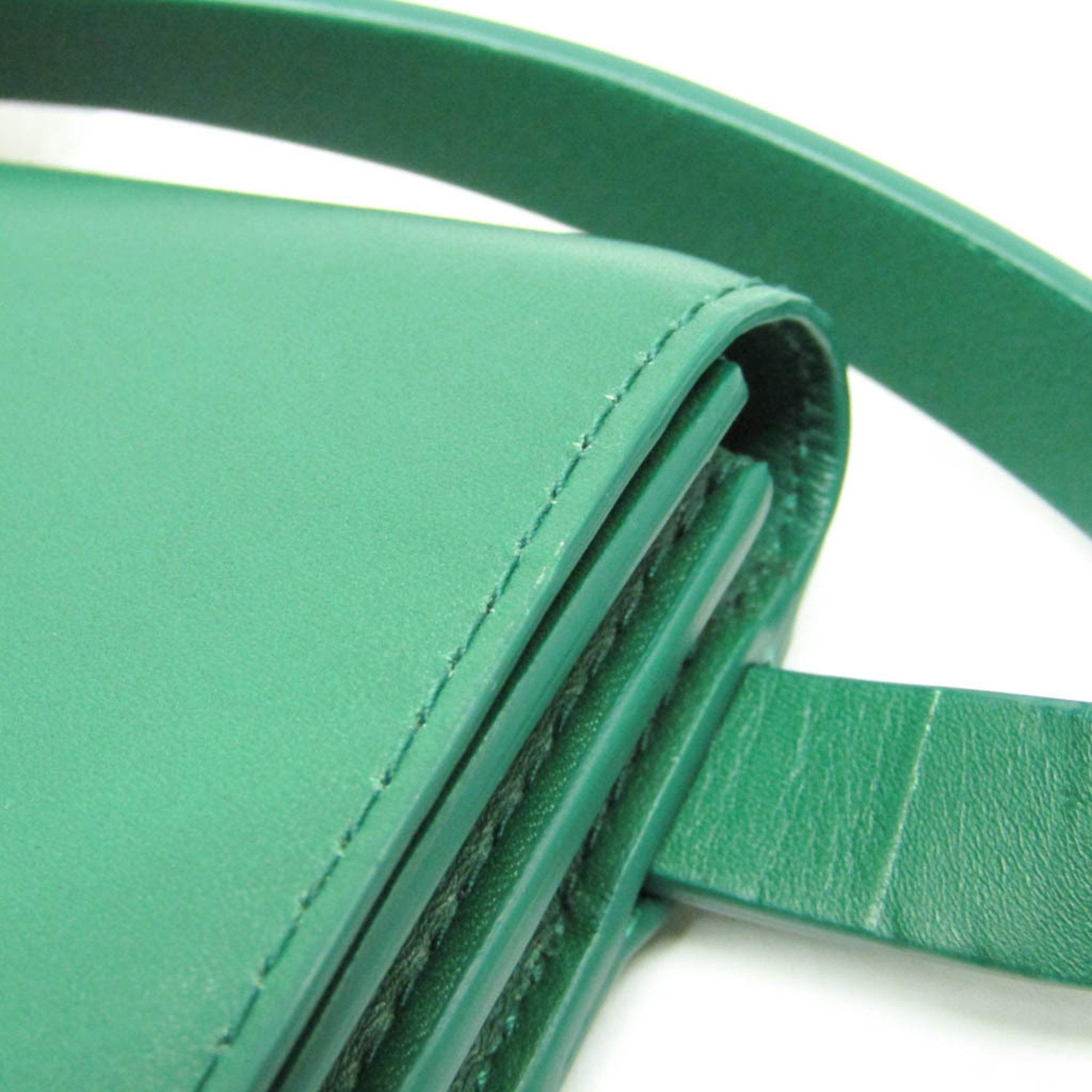 Bottega Veneta Bottega Veneta Mini Belt Bag 619069 VMAU1 3167 Women's Leather Shoulder Bag Green Size ONE SIZE - 7 Thumbnail