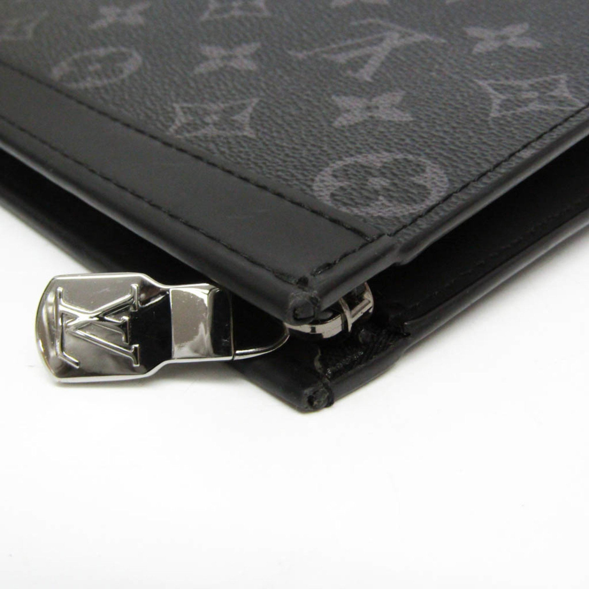 Louis Vuitton Louis Vuitton Monogram Eclipse Pochette Voyage MM M61692 Men's Clutch Bag Monogram Eclipse Size ONE SIZE - 6 Thumbnail