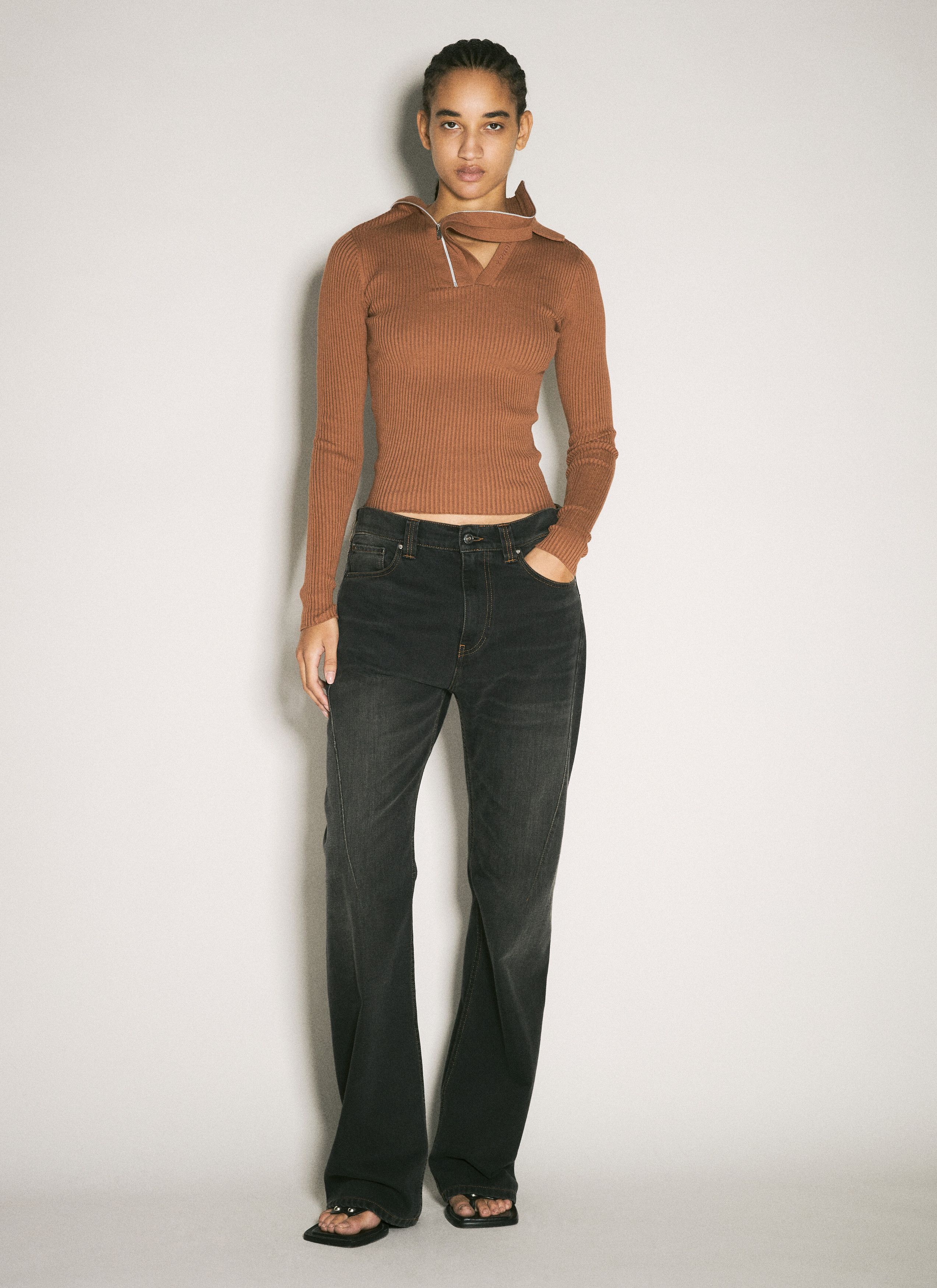 Y/Project Pinched Shoulder Rib Sweater Size S / US 4 / IT 40 - 2 Thumbnail