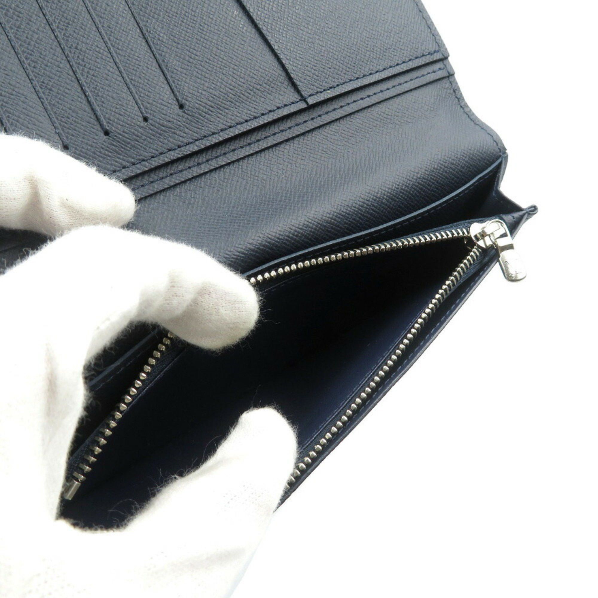 Louis Vuitton Louis Vuitton Portefeuille Brazza M30502 Taiga Leather Navy Long Wallet 1083LOUIS VUITTON Size ONE SIZE - 6 Thumbnail