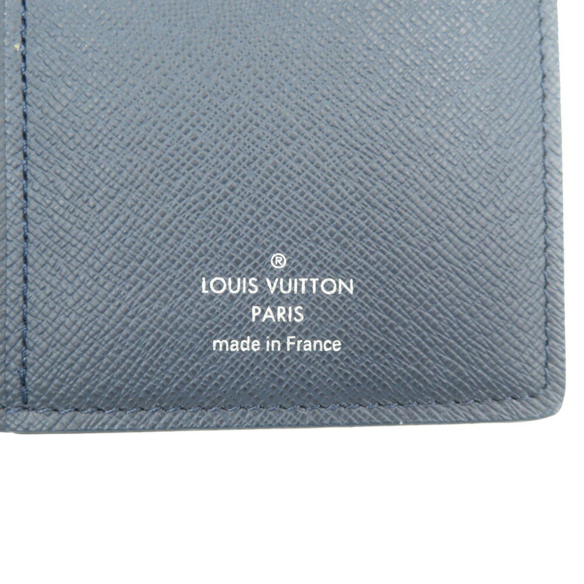 Louis Vuitton Louis Vuitton Portefeuille Brazza M30502 Taiga Leather Navy Long Wallet 1083LOUIS VUITTON Size ONE SIZE - 7 Thumbnail