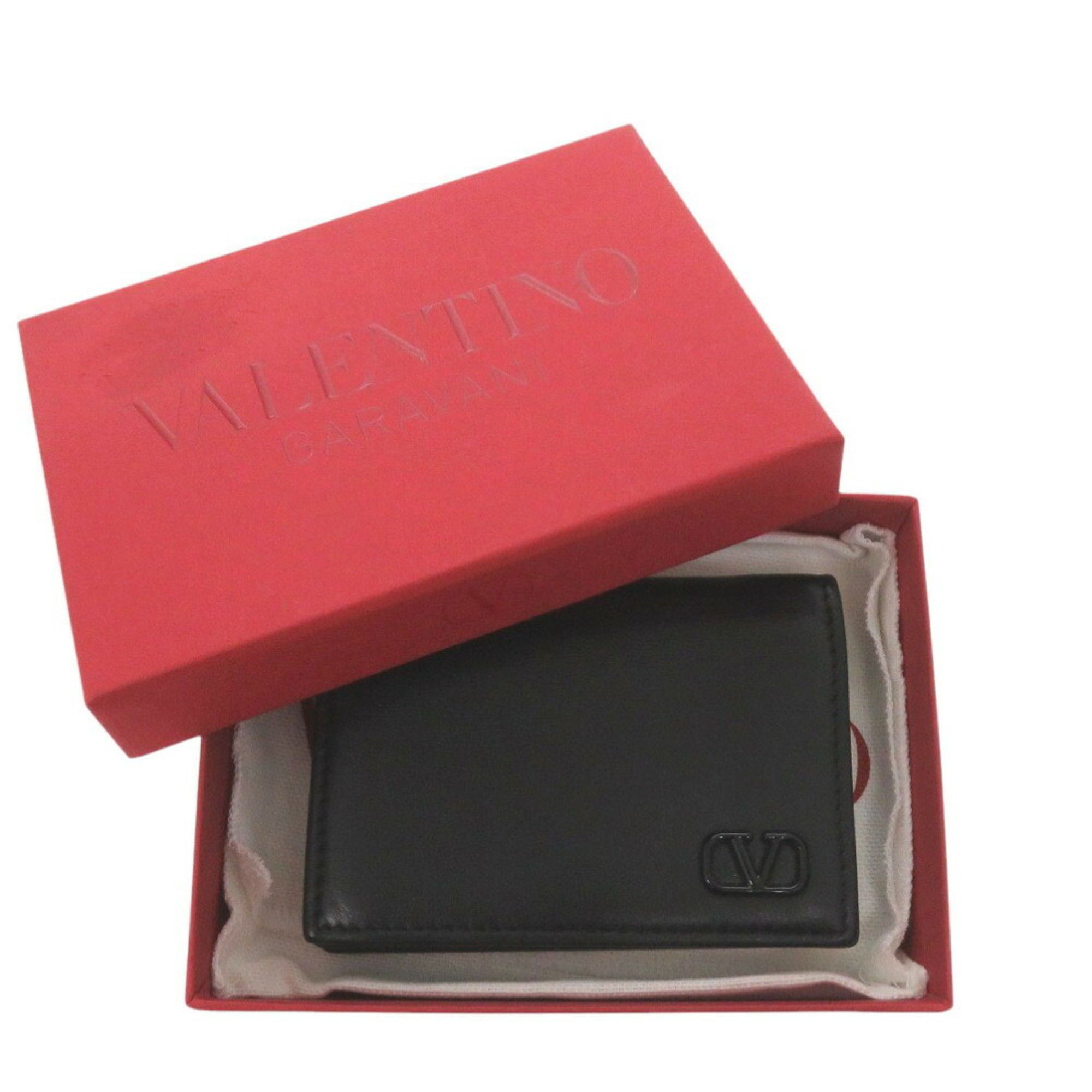 Valentino Valentino Garavani V Calf Black Card Case 1873Valentino Size ONE SIZE - 3 Thumbnail