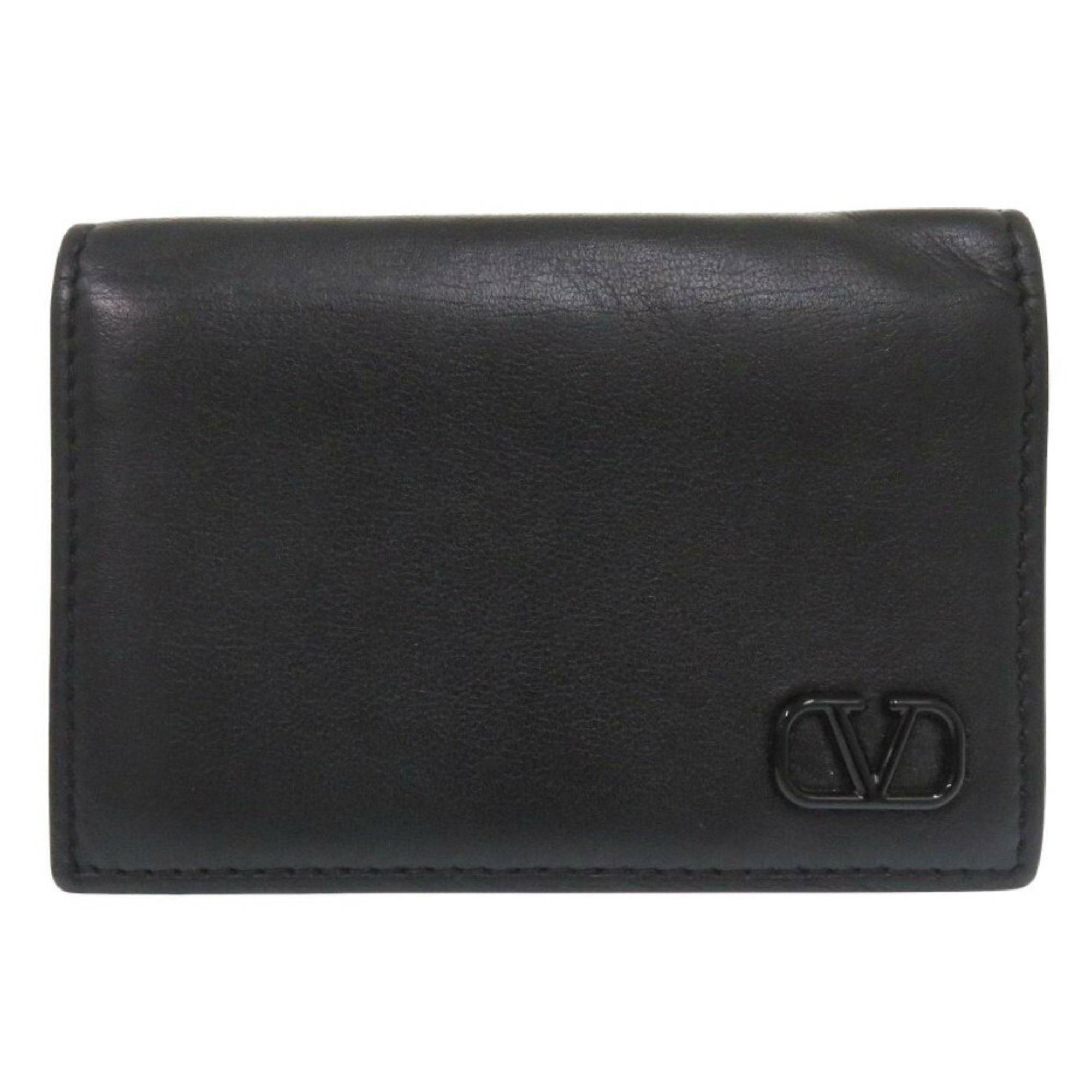 Valentino Valentino Garavani V Calf Black Card Case 1873Valentino Size ONE SIZE - 2 Thumbnail