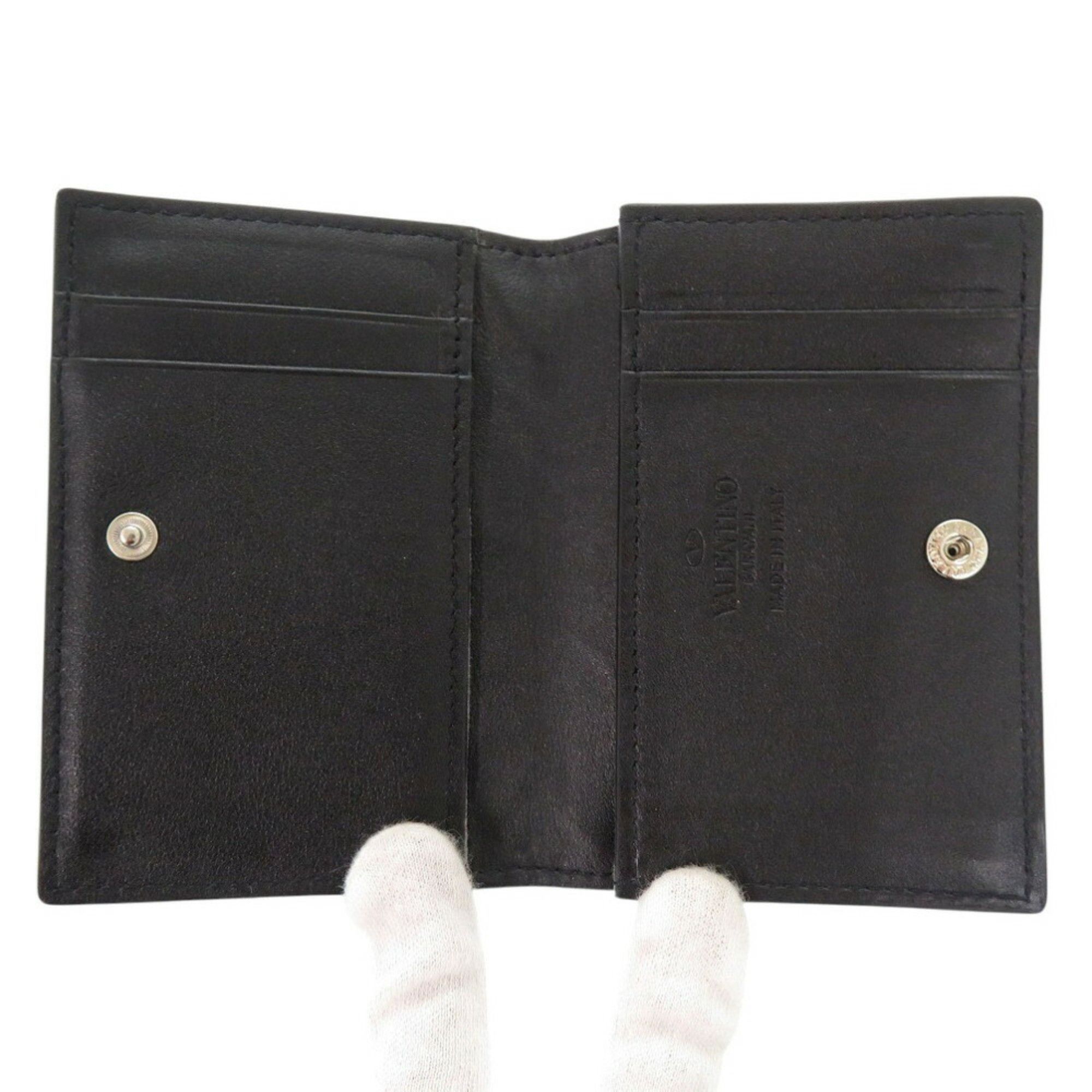Valentino Valentino Garavani V Calf Black Card Case 1873Valentino Size ONE SIZE - 7 Thumbnail