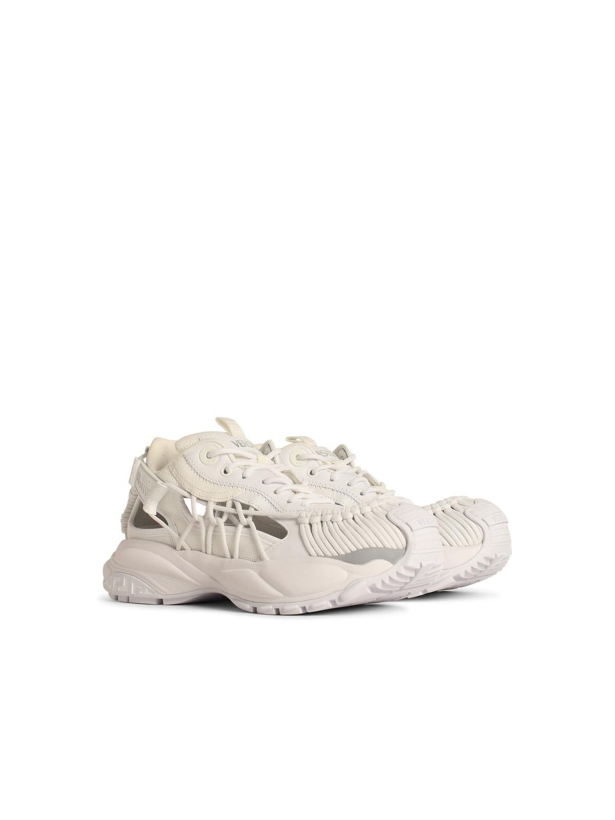 Versace VERSACE 'Mercury' White Leather Blend Sneakers Size US 11 / EU 44 - 2 Thumbnail
