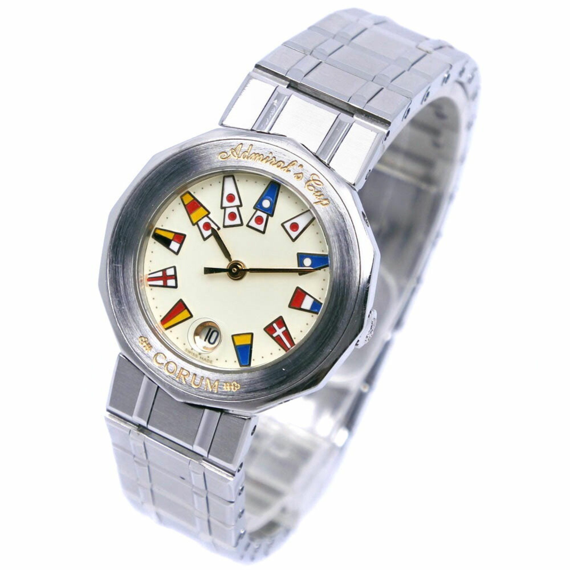 Corum Corum Admiral's Cup Watch 39.610.20V50B Stainless Steel Quartz Analog Display Ivory Dial Admirals Ladies Size ONE SIZE - 2 Thumbnail