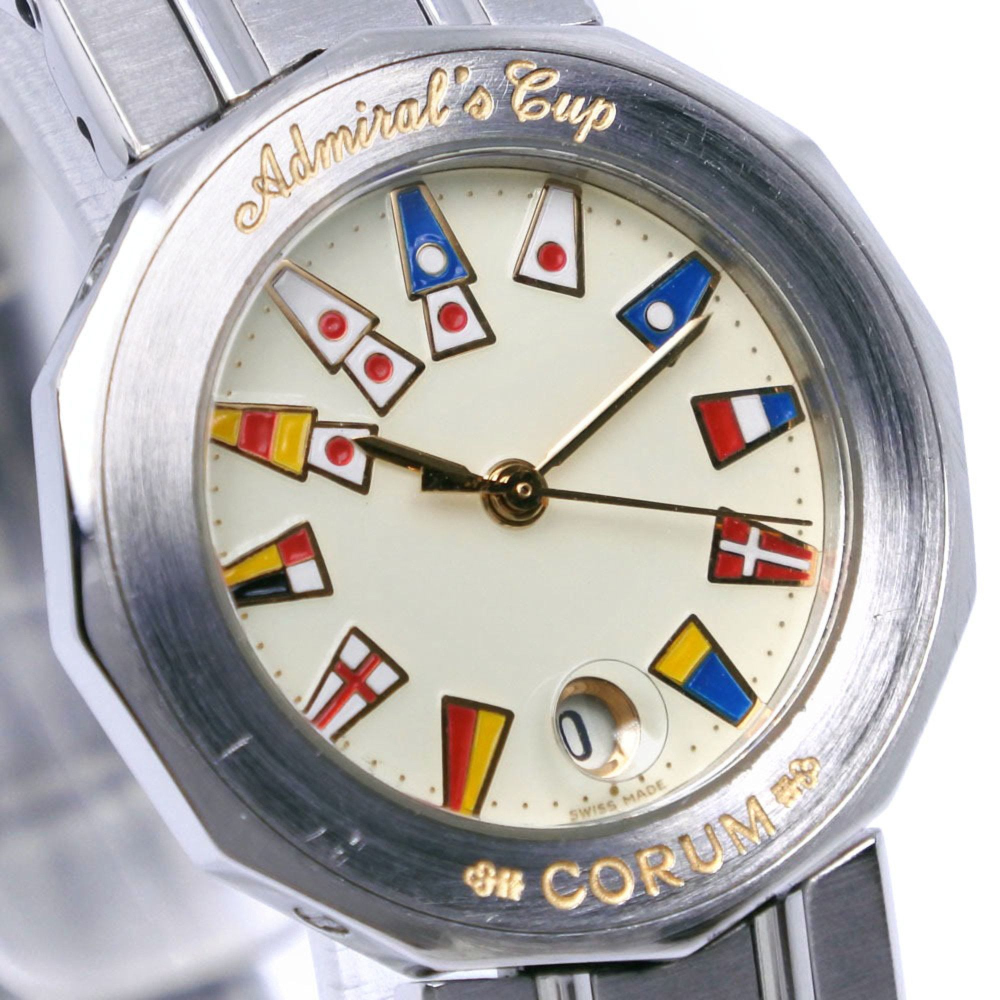 Corum Corum Admiral's Cup Watch 39.610.20V50B Stainless Steel Quartz Analog Display Ivory Dial Admirals Ladies Size ONE SIZE - 3 Thumbnail