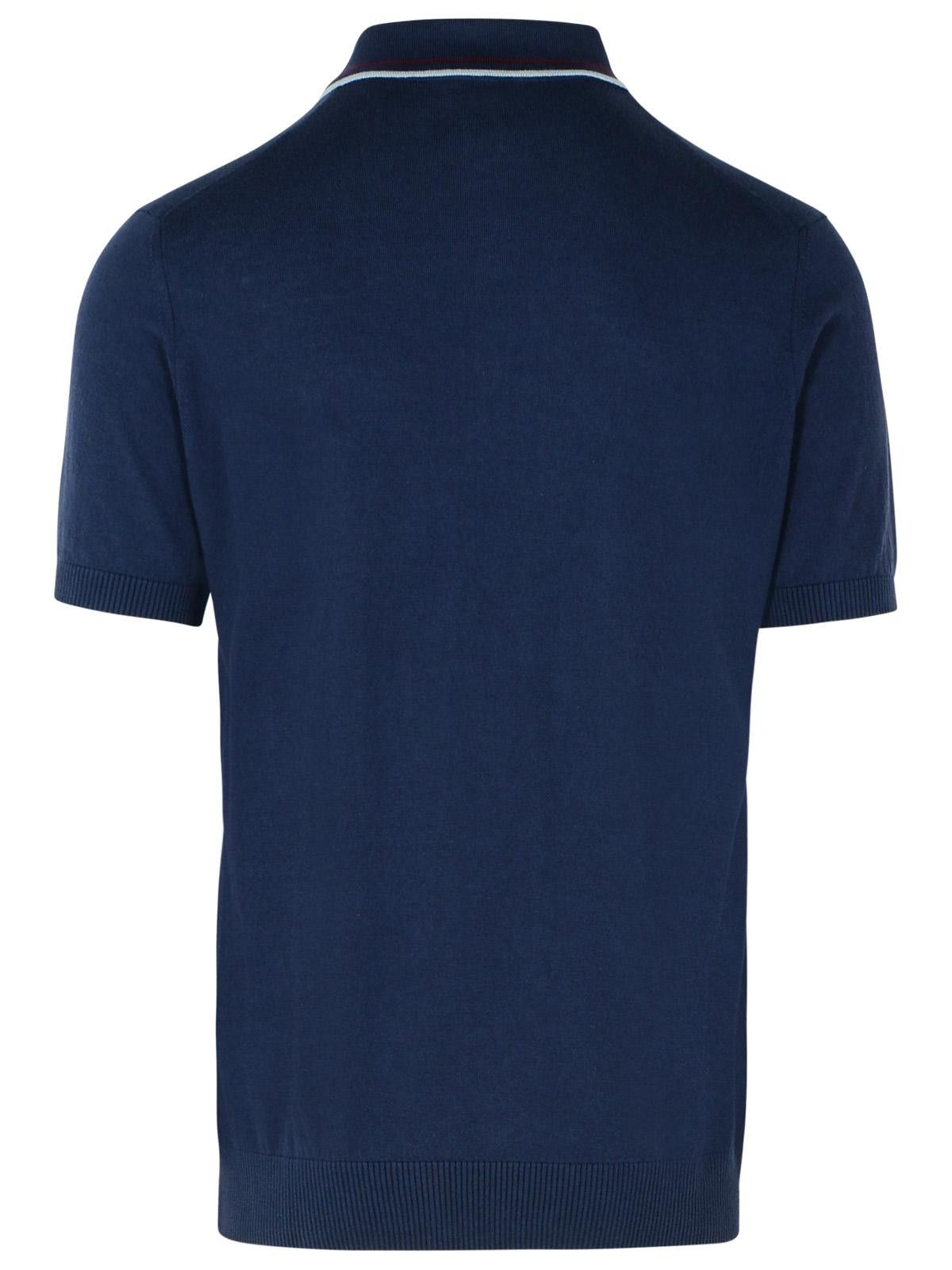 Etro ETRO Navy Cotton Polo Shirt Size US XL / EU 56 / 4 - 3 Thumbnail