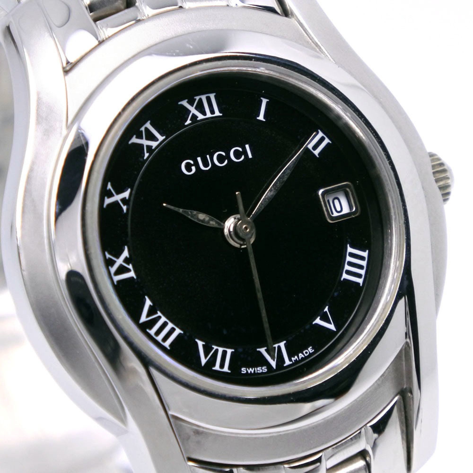 Gucci Gucci Watch 5500L Stainless Steel Quartz Analog Display Black Dial Women's Size ONE SIZE - 3 Thumbnail