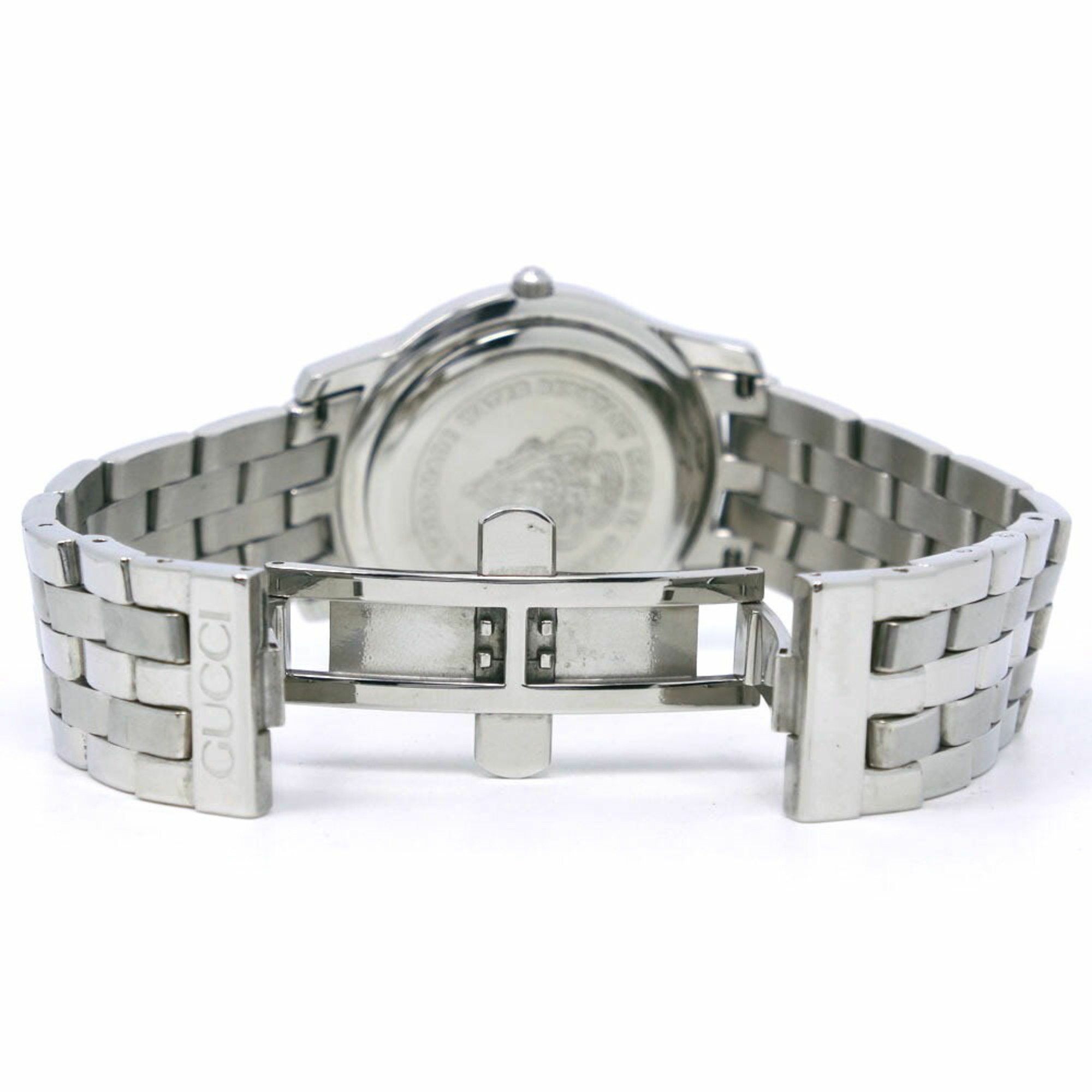 Gucci Gucci Watch 5500M Stainless Steel Quartz Analog Display Black Dial Men's Size ONE SIZE - 6 Thumbnail