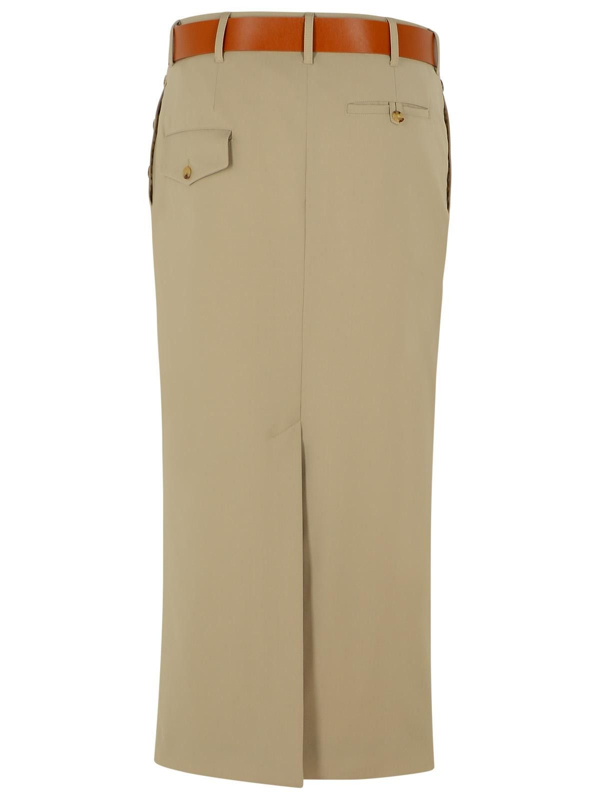 Moschino MOSCHINO Beige Virgin Wool Skirt Size 27" / US 4 / IT 40 - 3 Thumbnail