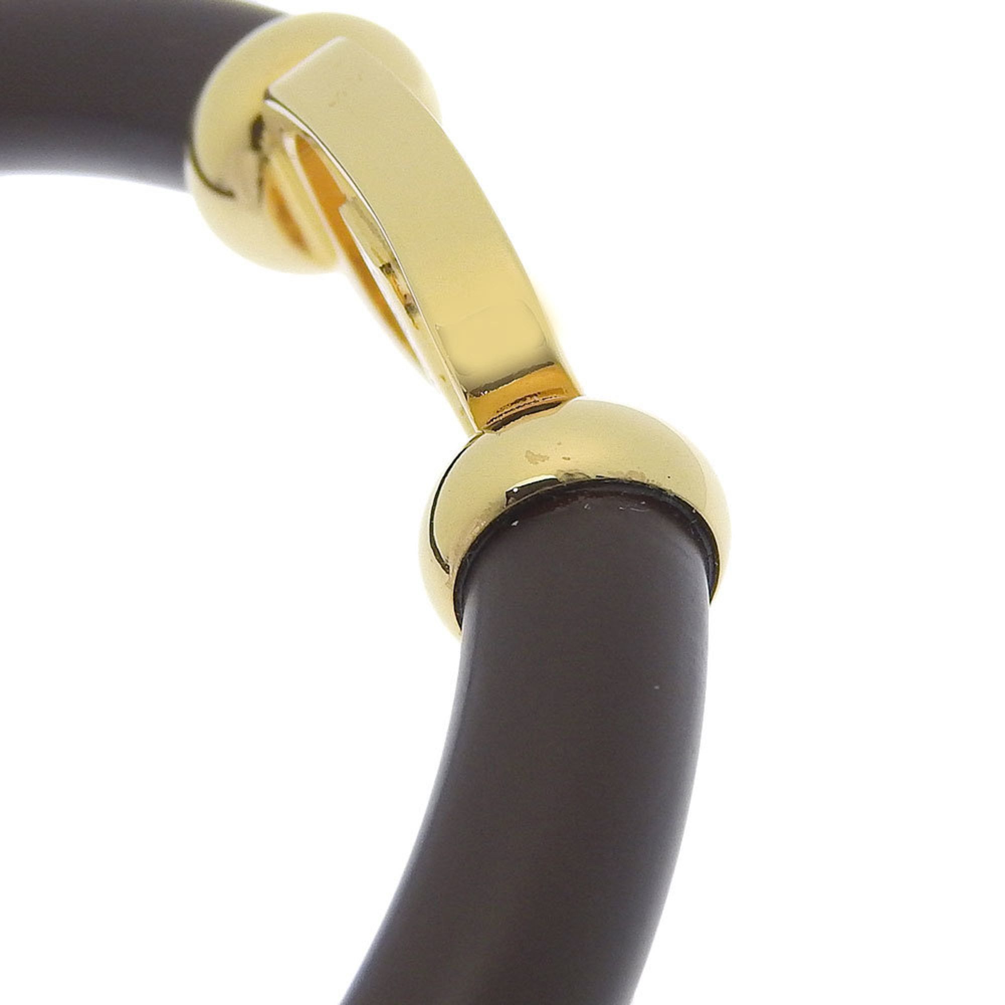 Salvatore Ferragamo Salvatore Ferragamo Vara Bangle GP Leather Brown Size ONE SIZE - 4 Thumbnail