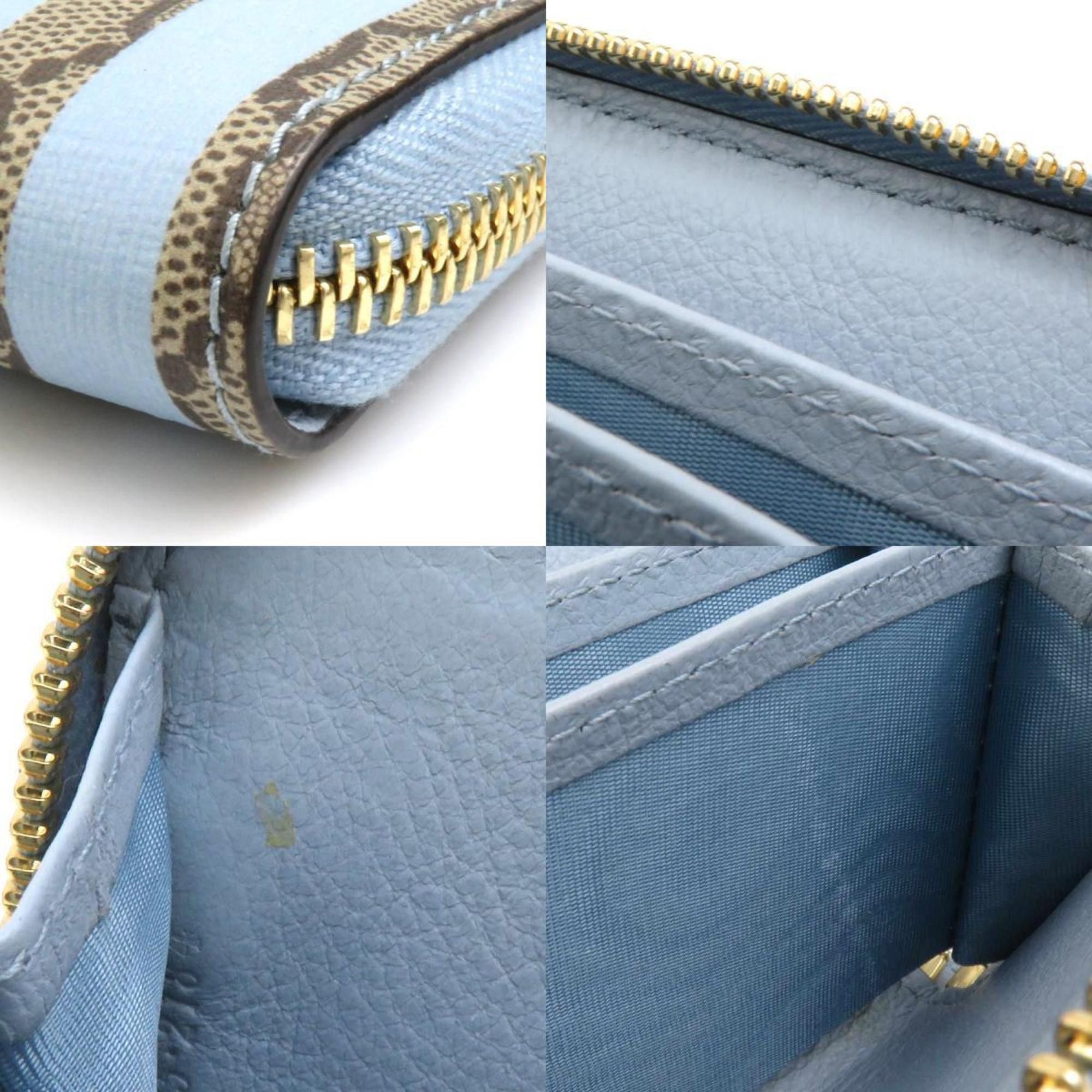 Gucci GUCCI Wallet/Coin Case Wallet GG Supreme Canvas Blue x Brown Men's Women's 701485 55796g Size ONE SIZE - 3 Thumbnail