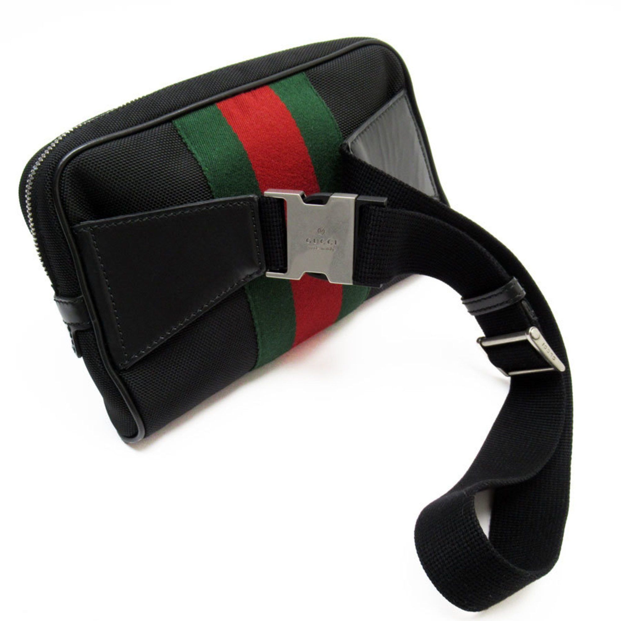 Gucci GUCCI Body Bag Sherry Line Nylon Canvas Black Silver Men's 630919 w0873k Size ONE SIZE - 2 Thumbnail